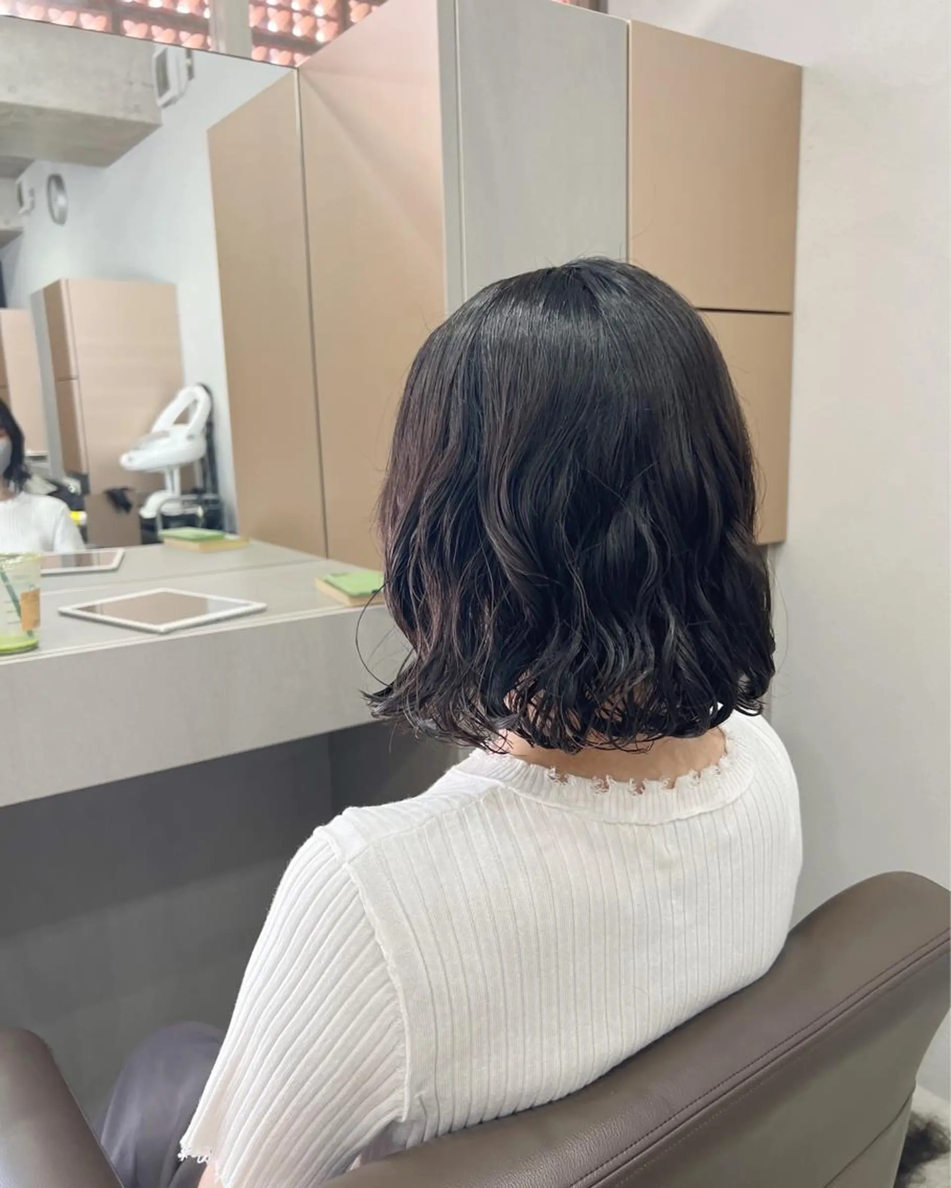 ミディアム パーマ ボブパーマコテ巻き風 パーマNo1深江秀平のヘアスタイル