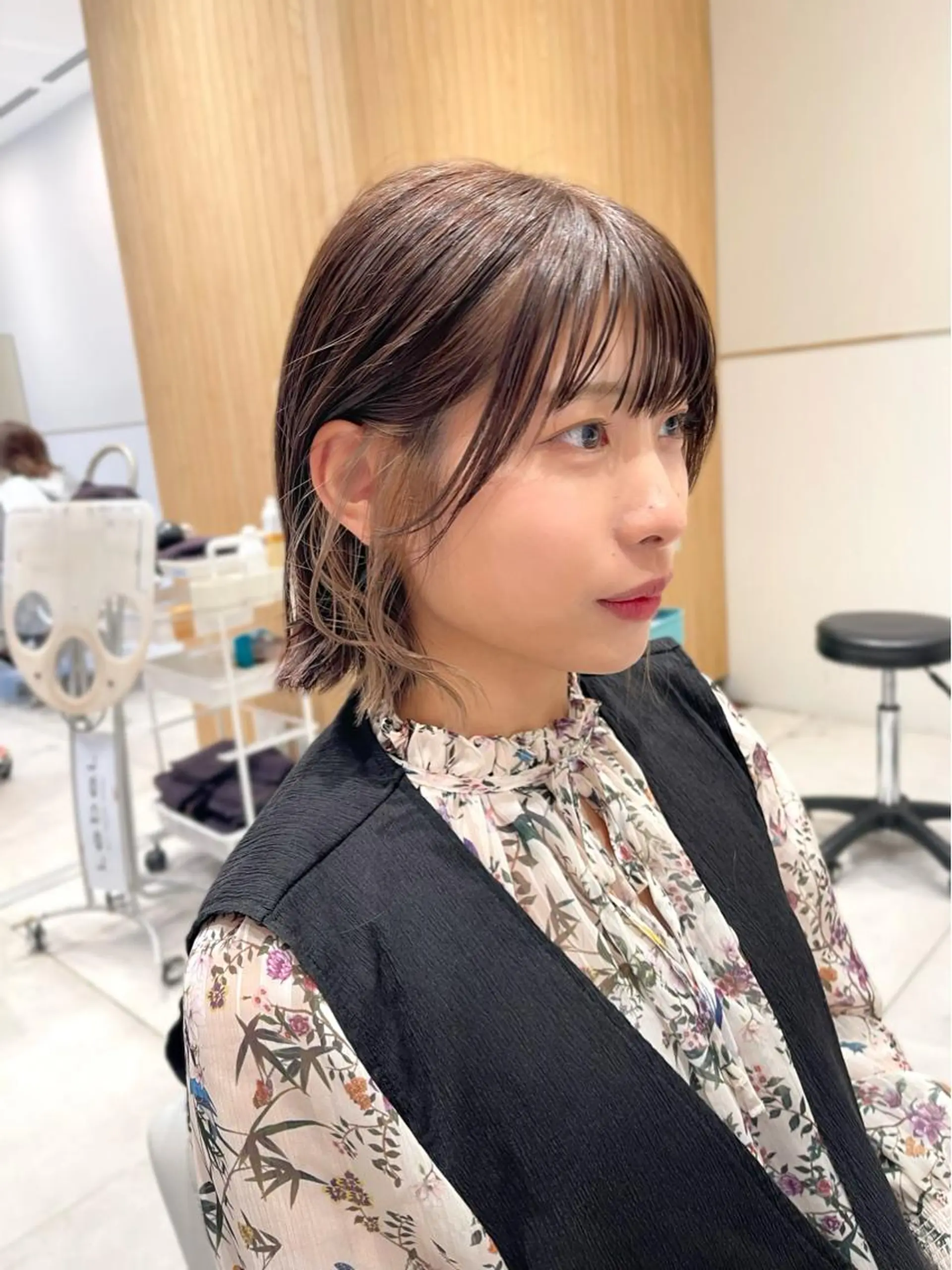 ショート カラー パーマ ヘアアレンジ ベージュカラー ブリーチ ケアブリーチ 透明感カラー ダブルカラー レイヤーカット/ボブ /縮毛矯正✨大輝のヘアスタイル