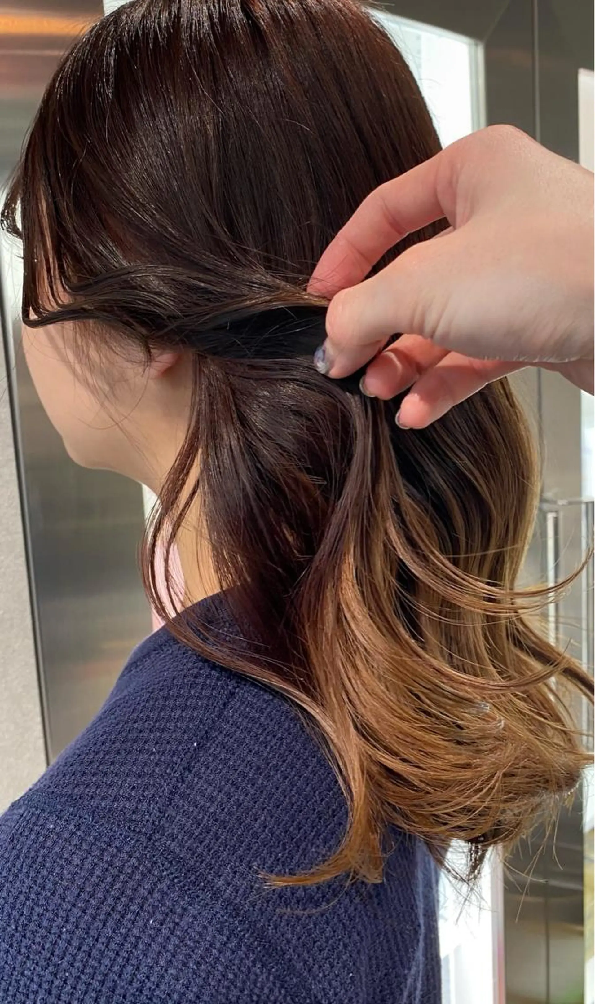 ミディアム カラー ブリーチ ヘアカラー お洒落カジュアル🍃 まなとのヘアスタイル