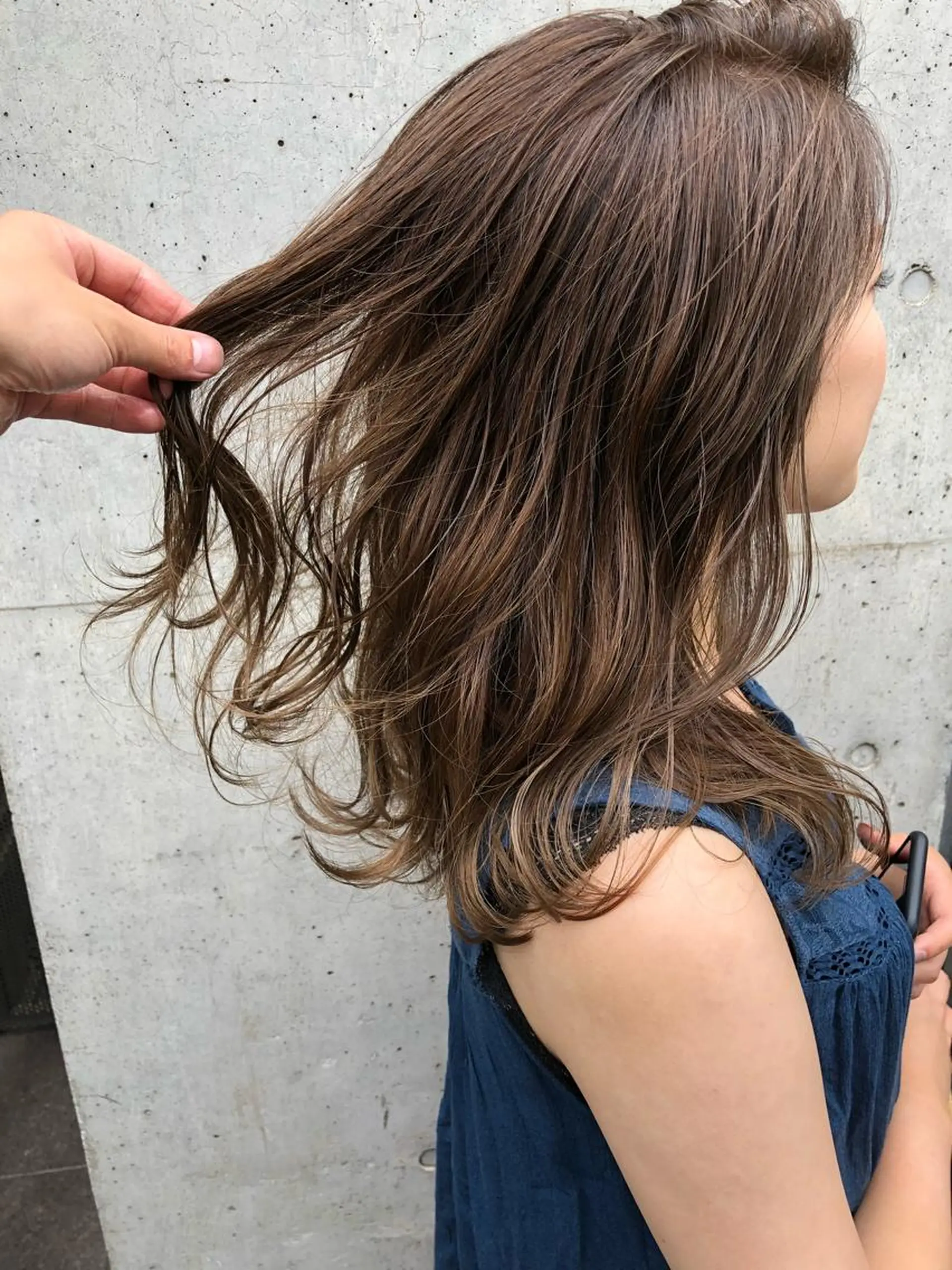 セミロング カラー 似合わせ専門美容師 なかじまのヘアスタイル