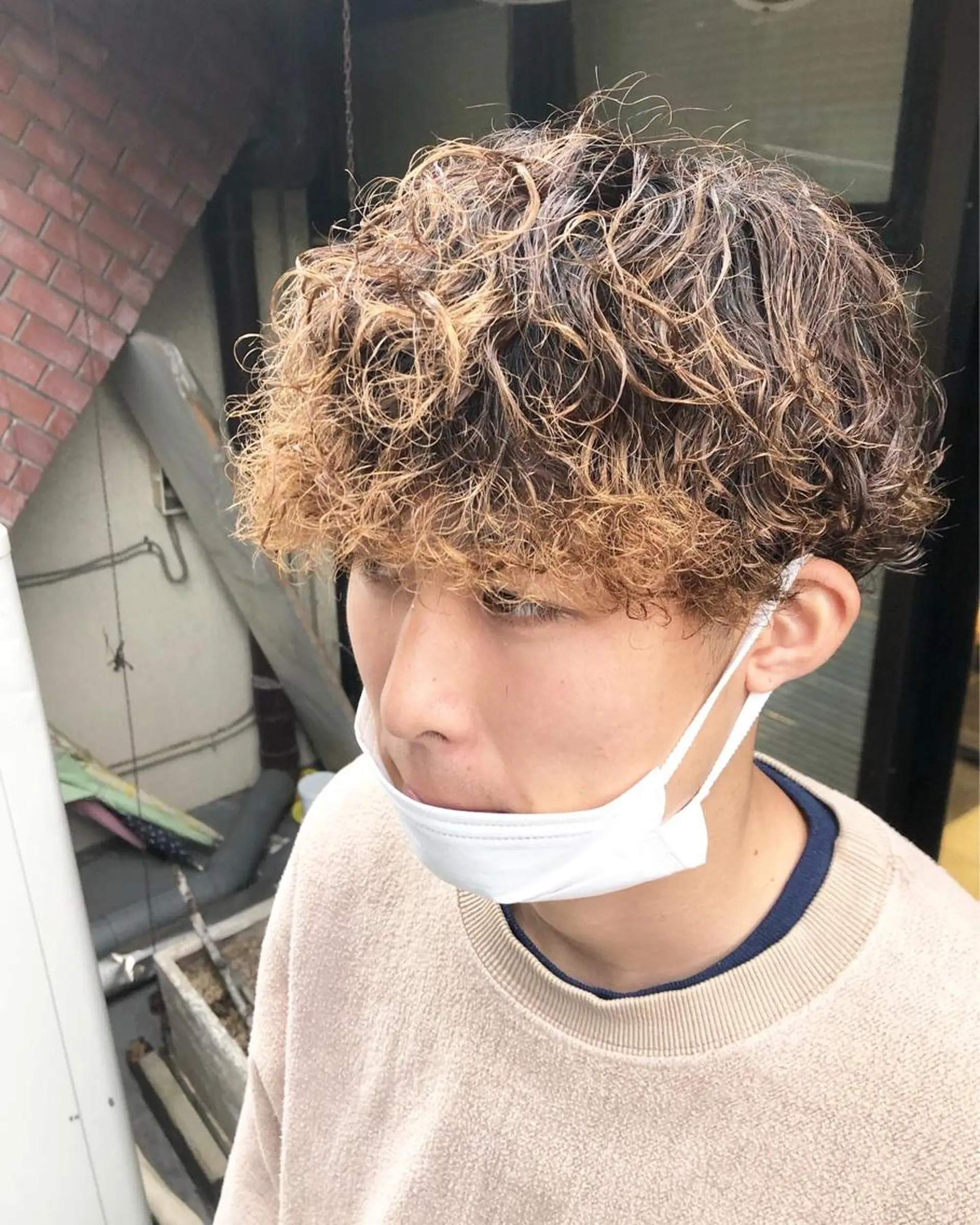 パーマ ヘアアレンジ メンズ カット パーマ トリートメント ヘアセット ainico+所属・メンズ特化✂️栗原 侑也のヘアスタイル