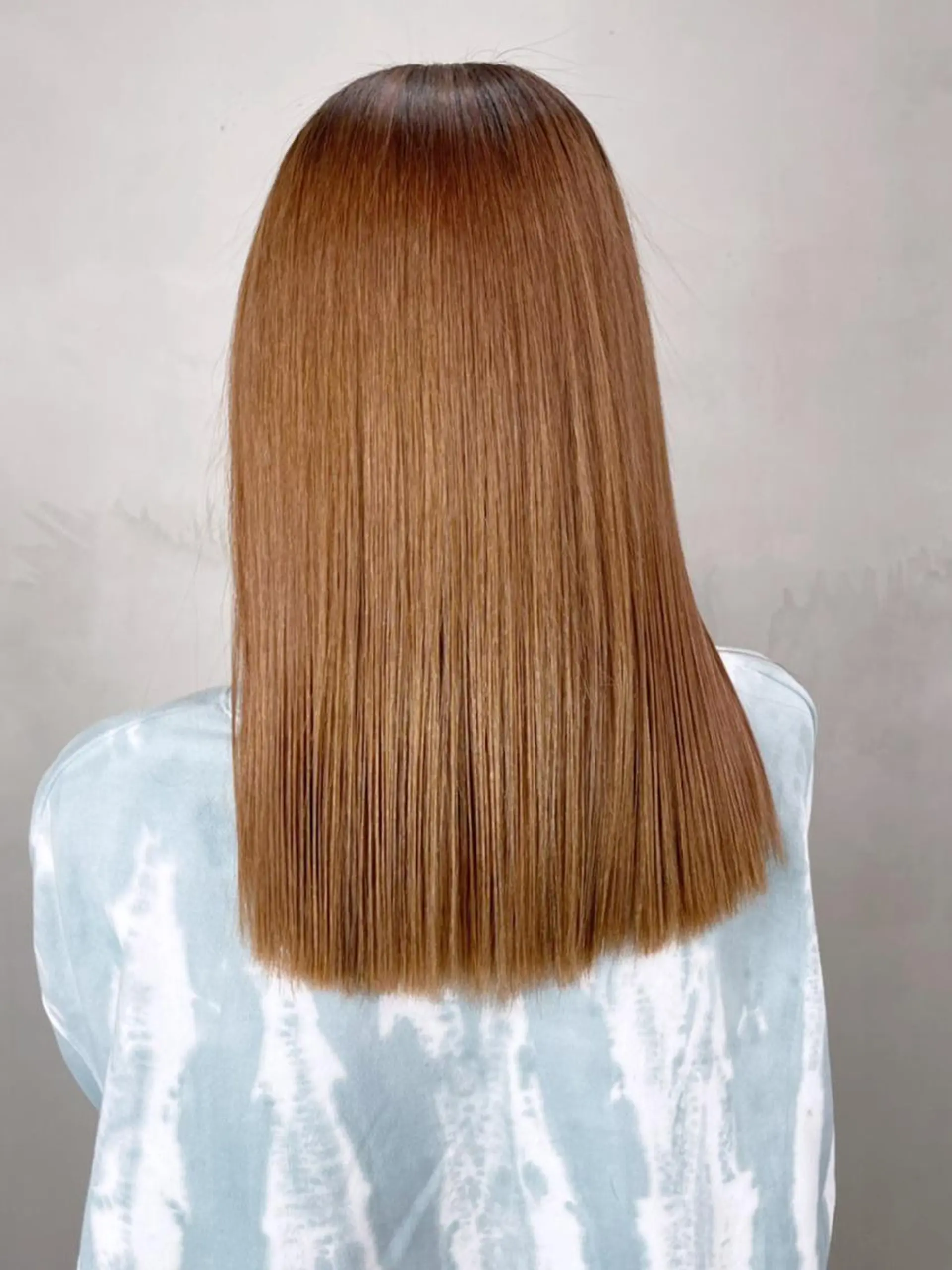 ミディアム カラー パーマ ヘアアレンジ ブラウンカラー オレンジ オレンジブラウン ITbyALBUM 八王子店のヘアスタイル