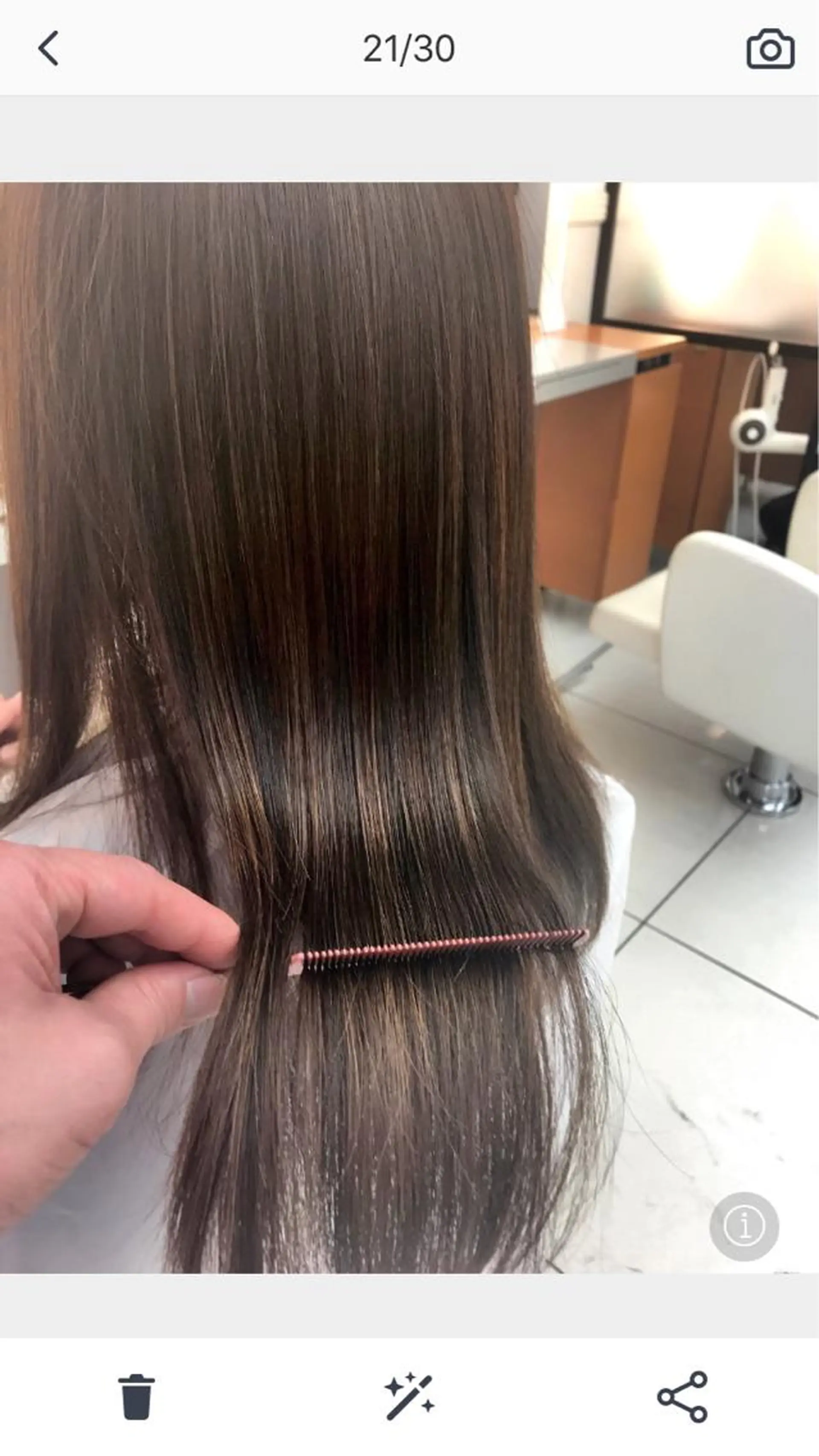 ロング カラー アッシュ ブルーカラー ブルーアッシュ ハイライトカラー ハイライト カット パーマ 奈良崎 和弘のヘアスタイル