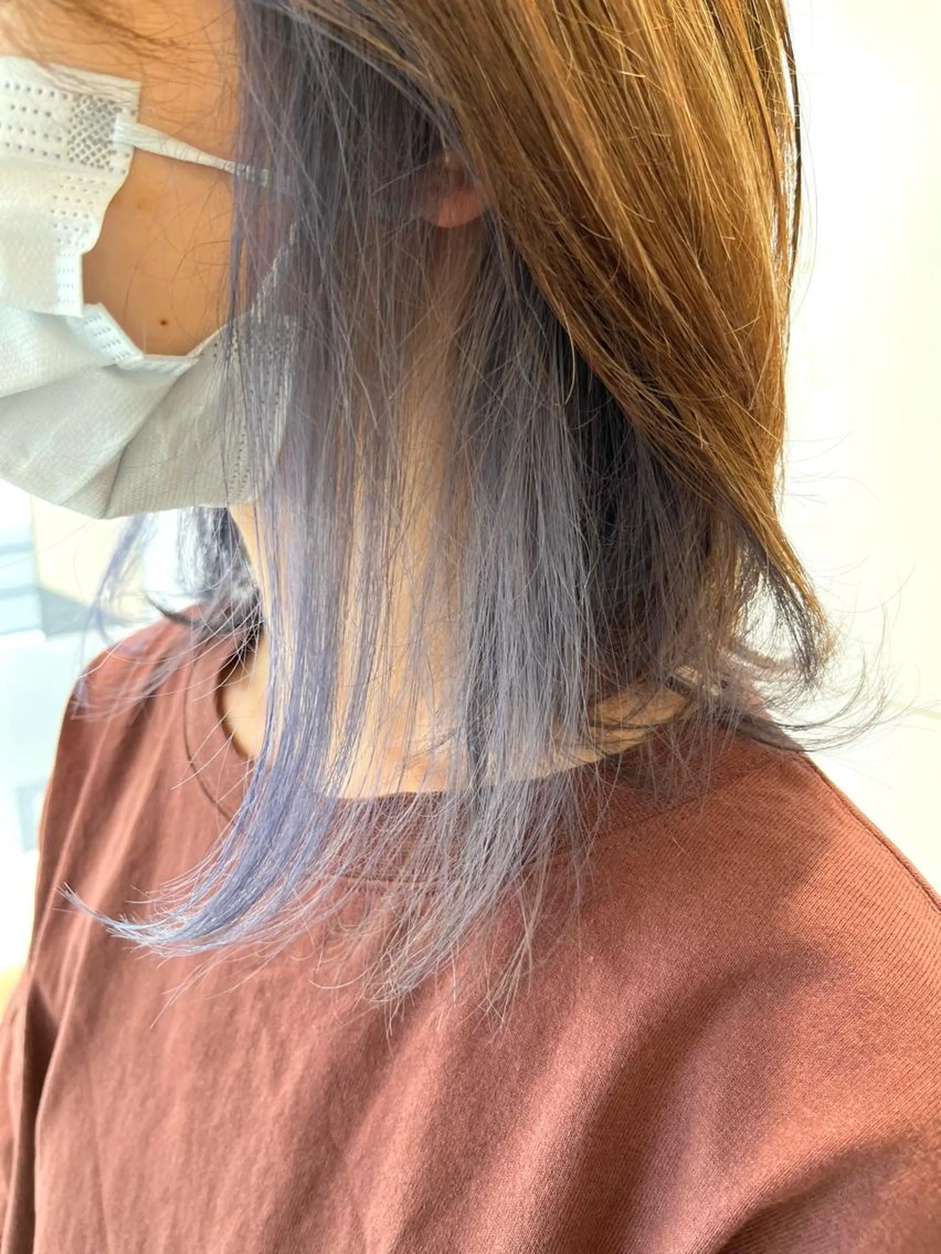 セミロング カラー ブルーカラー ✔️ダブルカラー ✔️ショート✔️今野のヘアスタイル