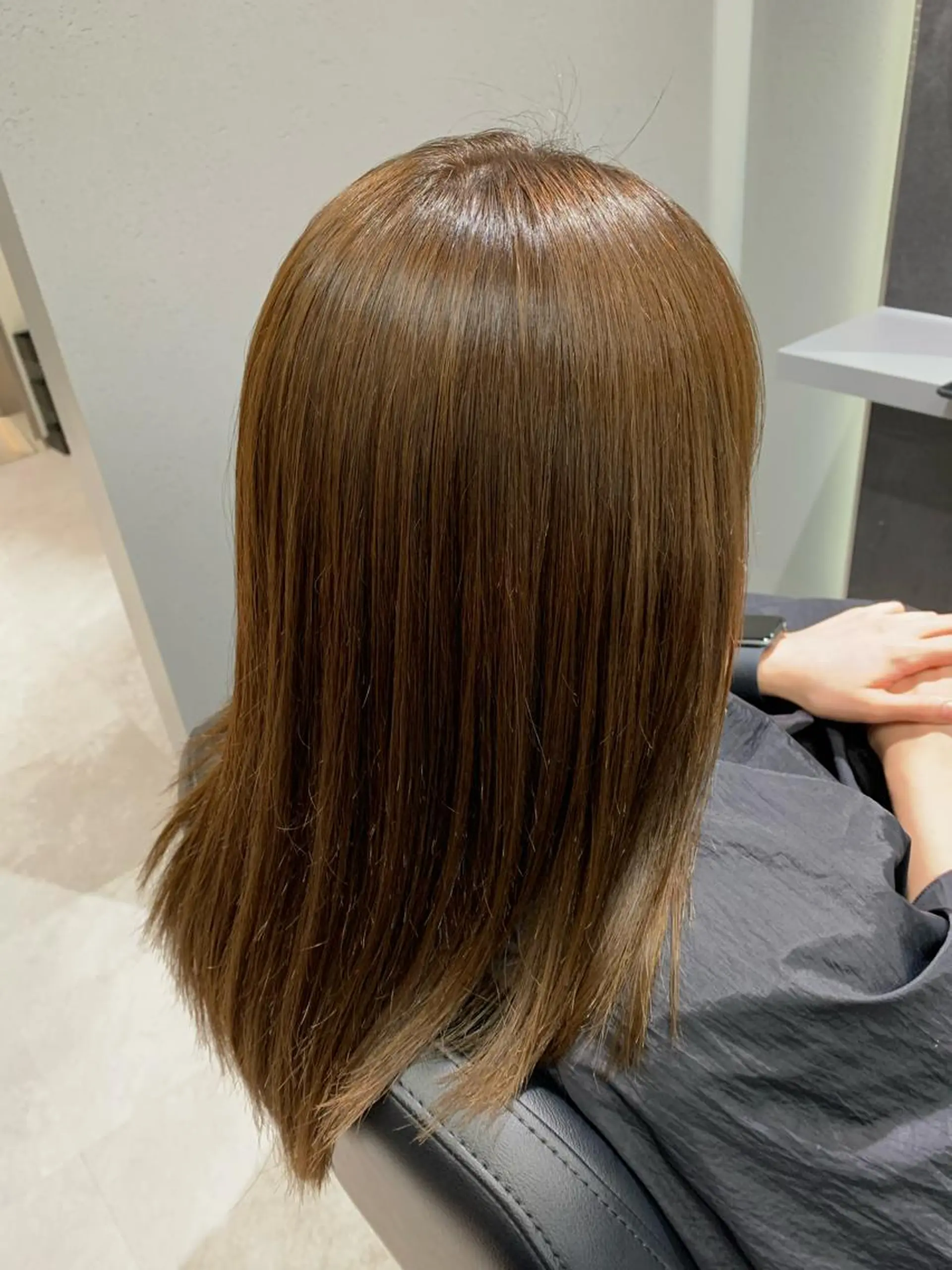 ミディアム 縮毛矯正 トリートメント カット ヘアカラー 縮毛矯正 トリートメント luff銀座所属・髪質改善艶髪特化 二瓶　海人のヘアスタイル