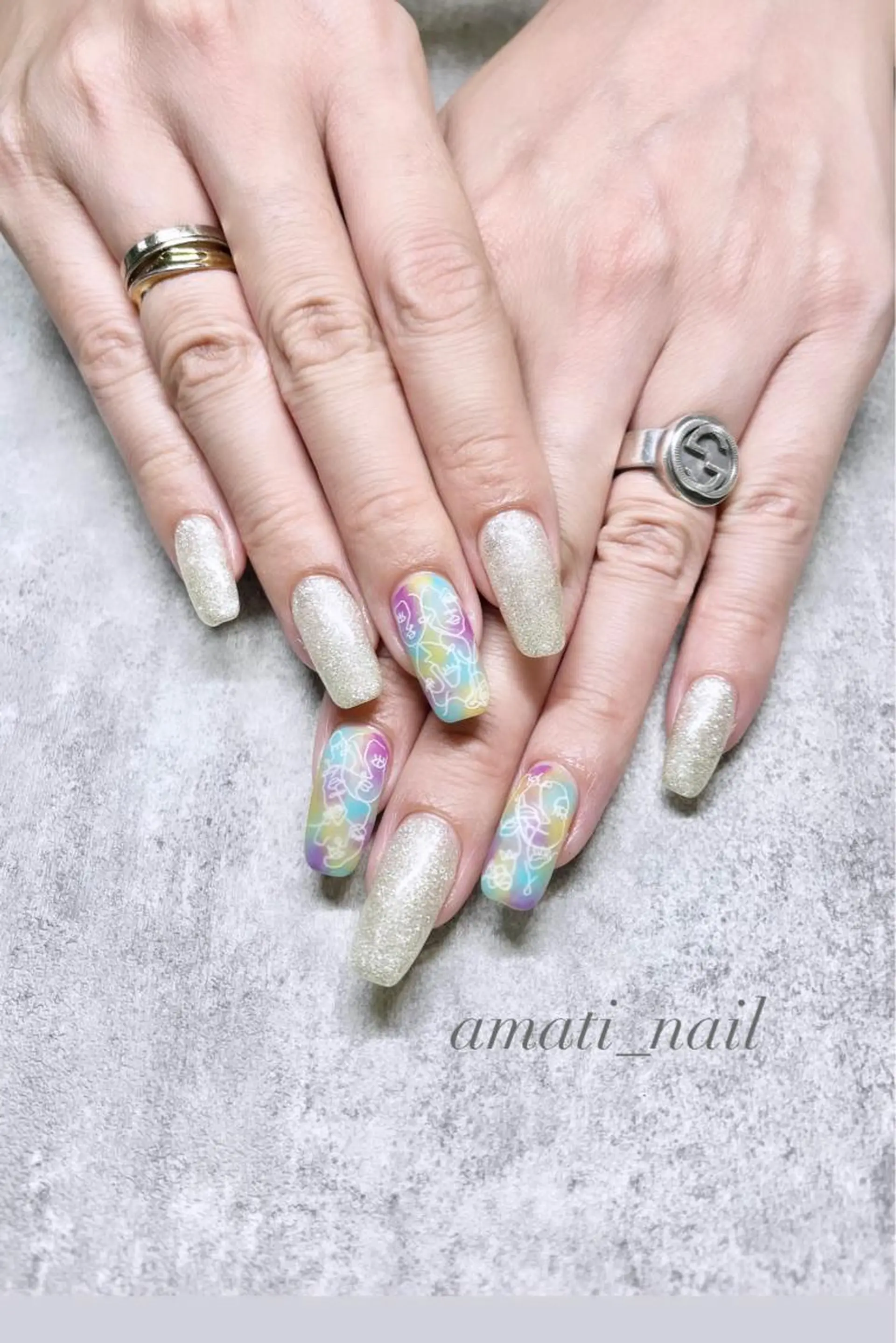 ネイル マグネットネイル ミラーネイル ニュアンスネイル ワンカラーネイル 春ネイル フットネイル amati_nail TAKAKOのネイルデザイン