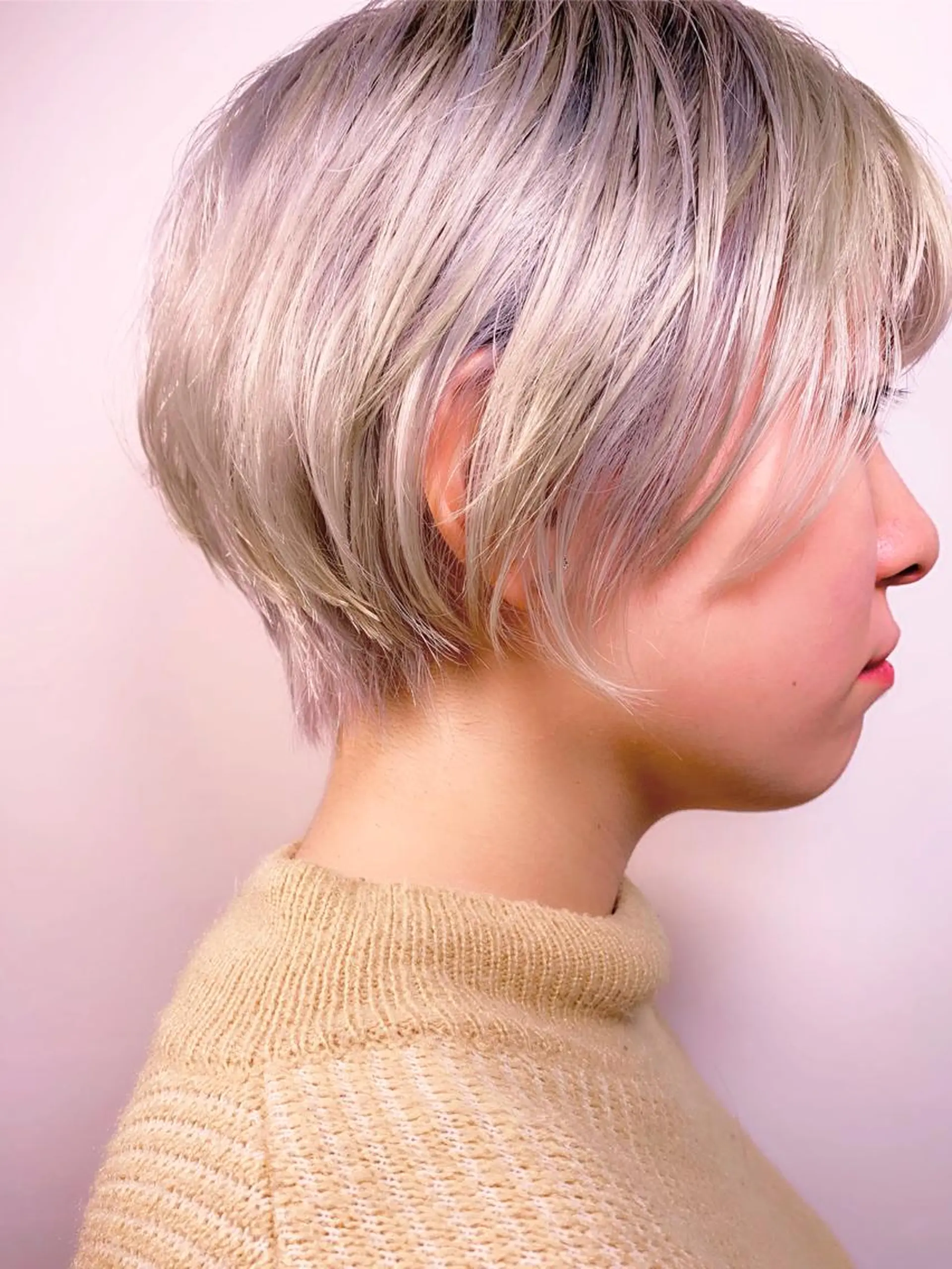 ショート カラー ブリーチ ブロンド tension 【テンション】のヘアスタイル