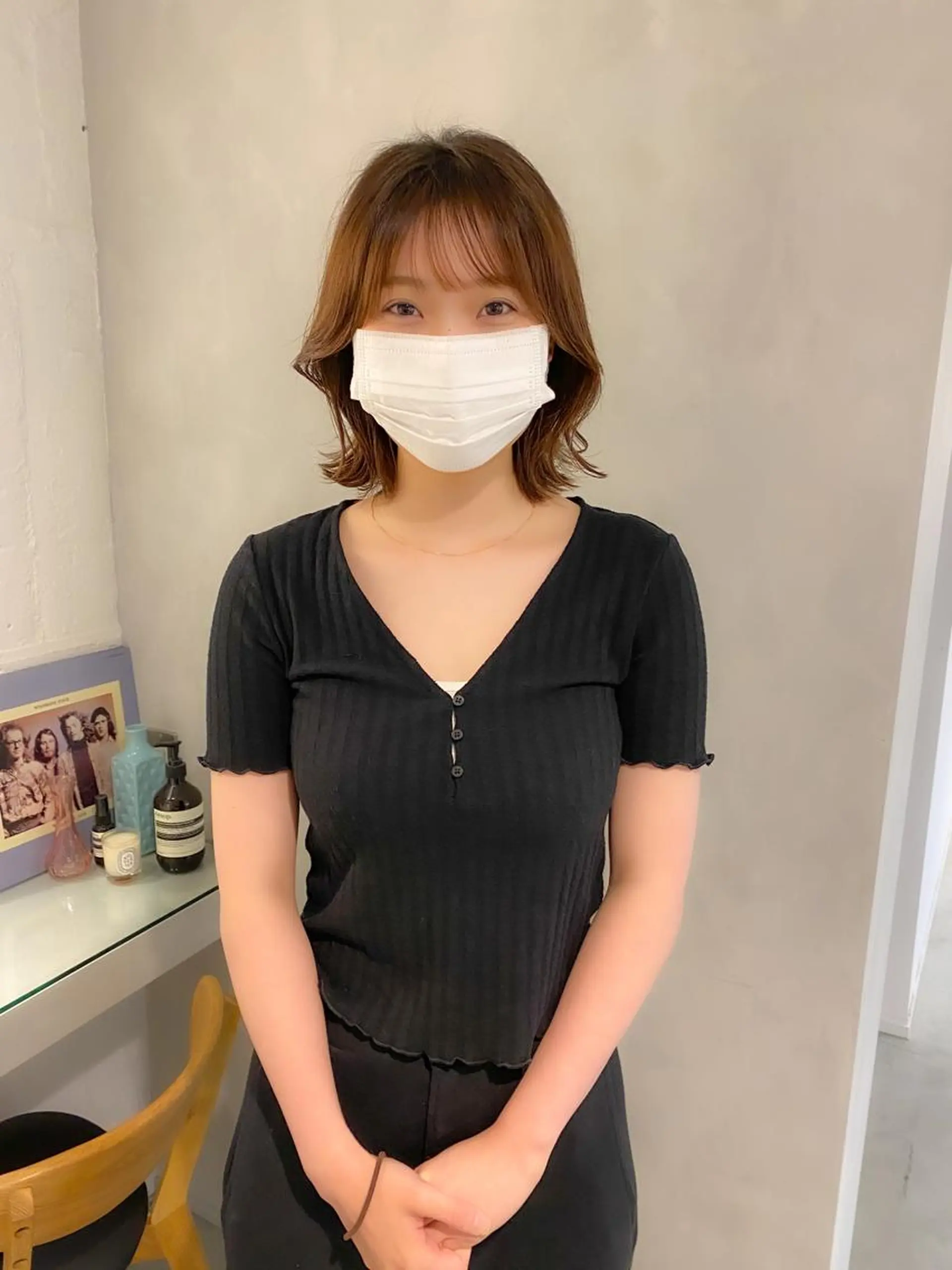 ミディアム パーマ ミディアムパーマ ボブ くびれヘア カット パーマ トリートメント レイヤーカットのプロ 大人ヘア宮森貴志のヘアスタイル