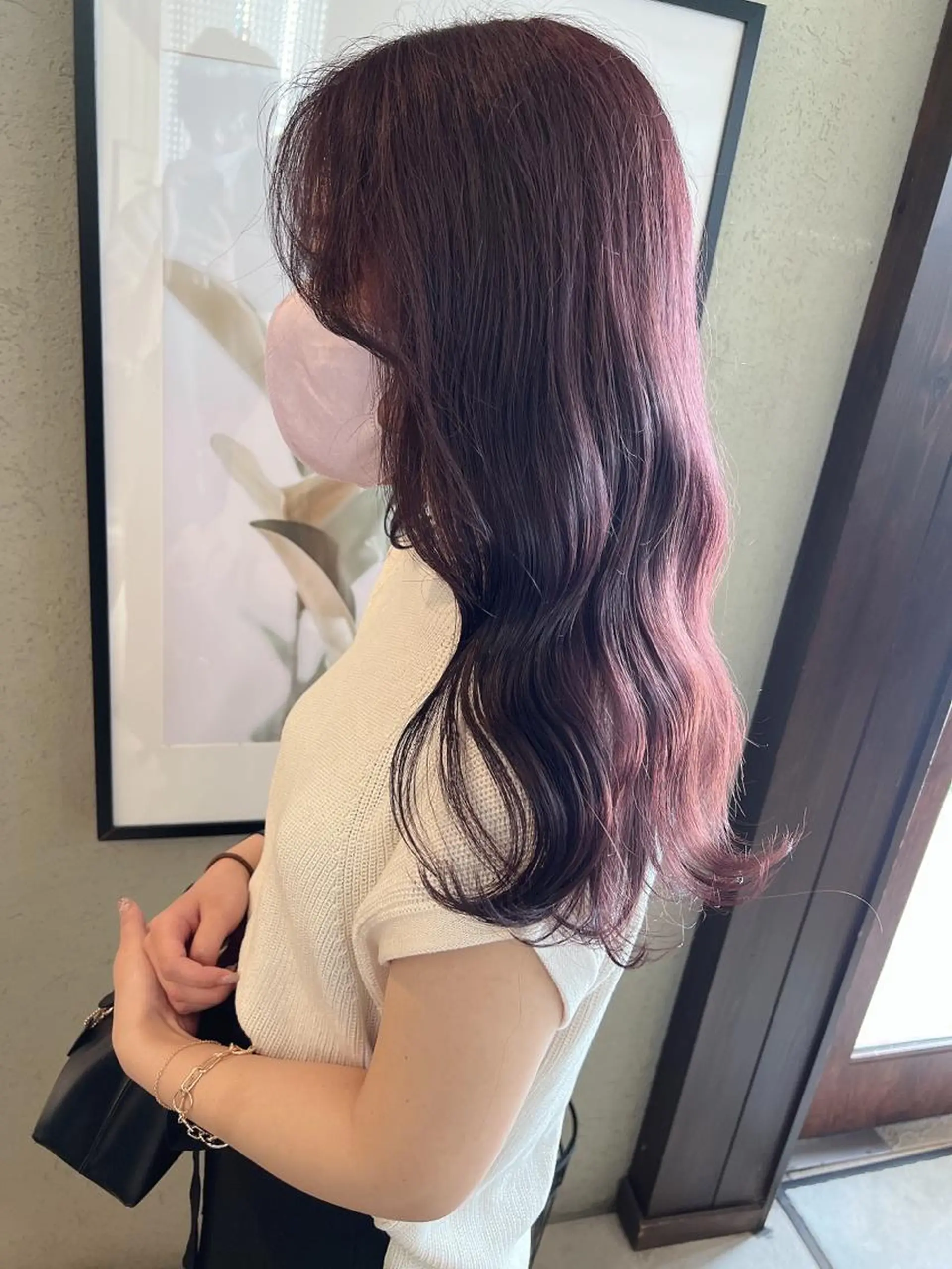 ロング ピンクラベンダー ヘアカラー 具志 正太のヘアスタイル