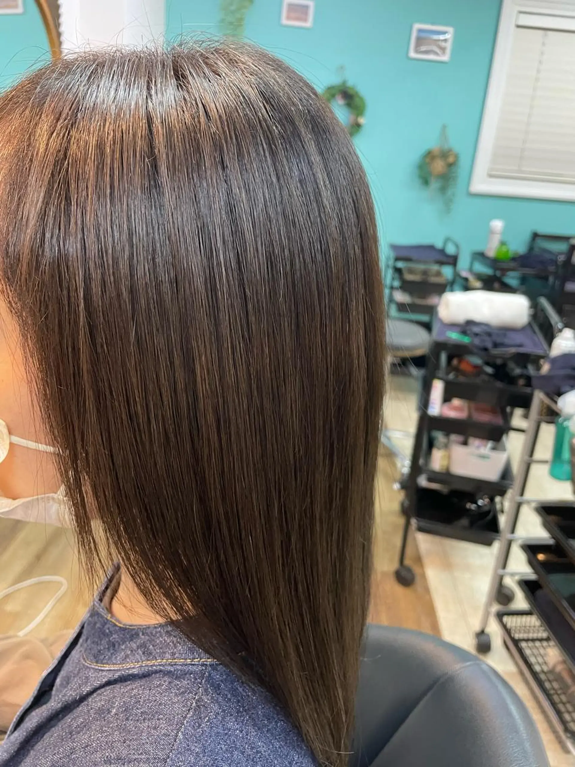 ミディアム カラー トリートメント ヘアカラー トリートメント bless所属・shoki ボブ美容師のヘアスタイル