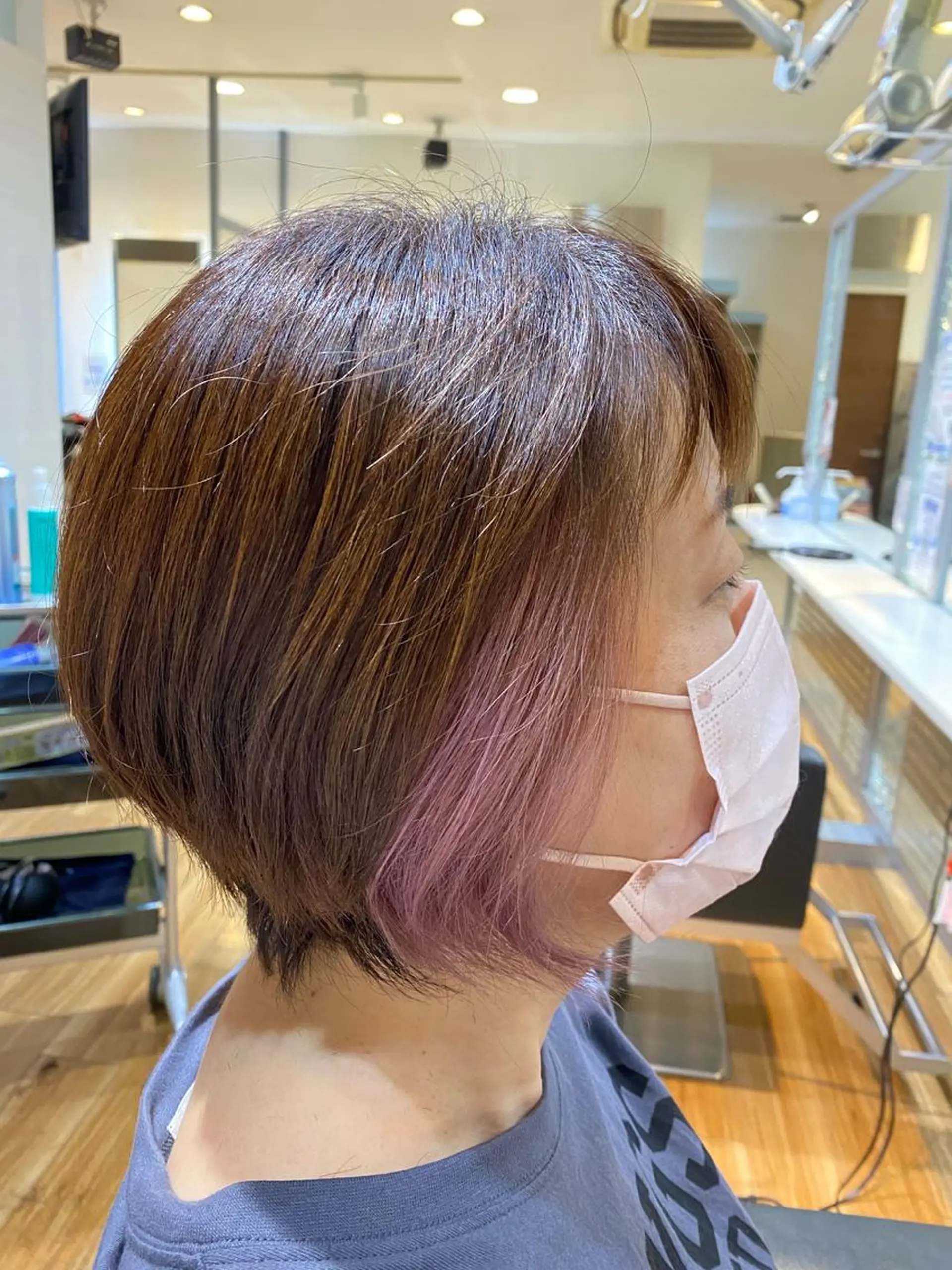 ショート カラー ピンクカラー DOI   HAIR MAKE MODE所属・土井 祐之介のヘアスタイル