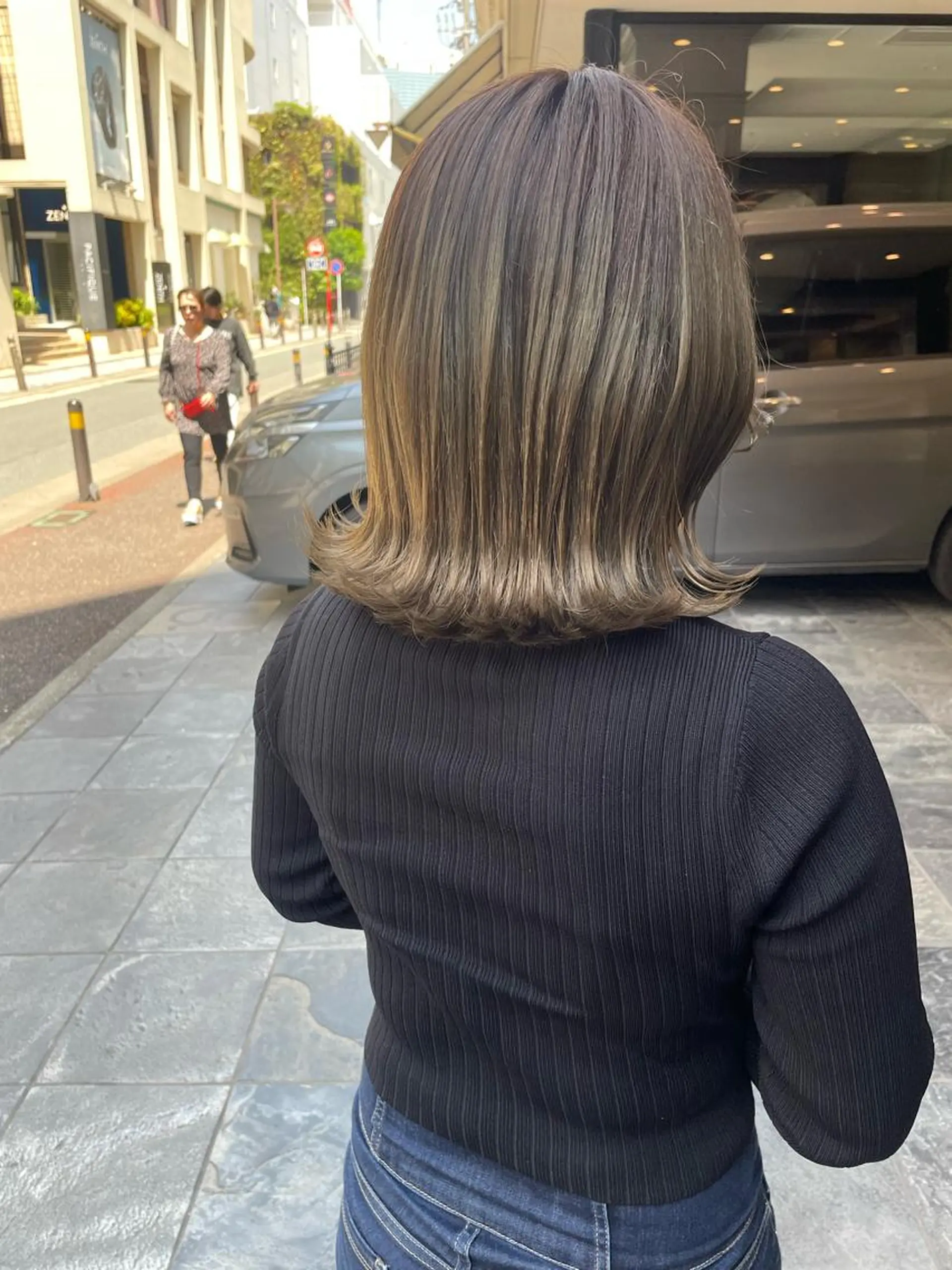 ミディアム カラー カット ヘアカラー トリートメント 髪質改善will hairdesignのヘアスタイル