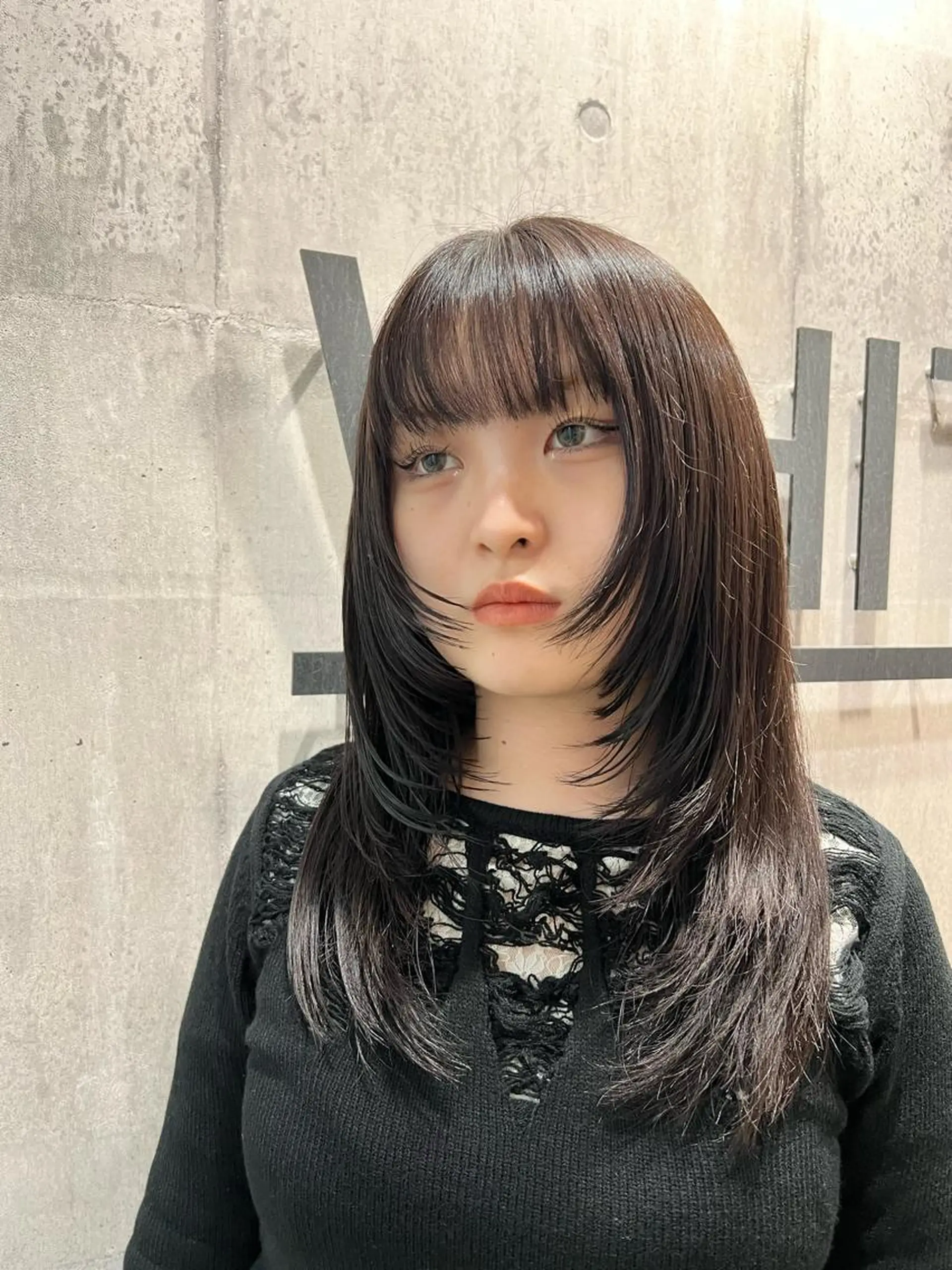 セミロング 美容室 _WHITE＋ 南海難波店【アンダーホワイトプラス】所属・✨レイヤー/透明感 /豊嶋里緒✨のヘアスタイル