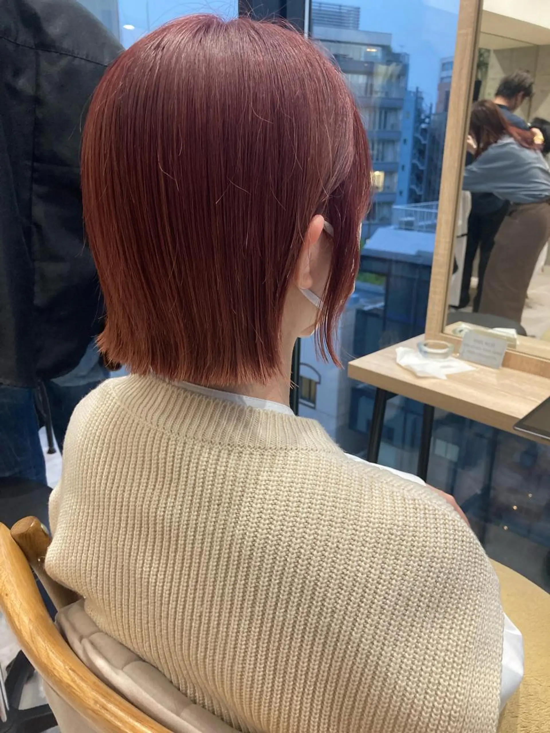 ショート ヘアカラー トリートメント ✨色持ちの良い艶 カラー✨蟹江真世のヘアスタイル