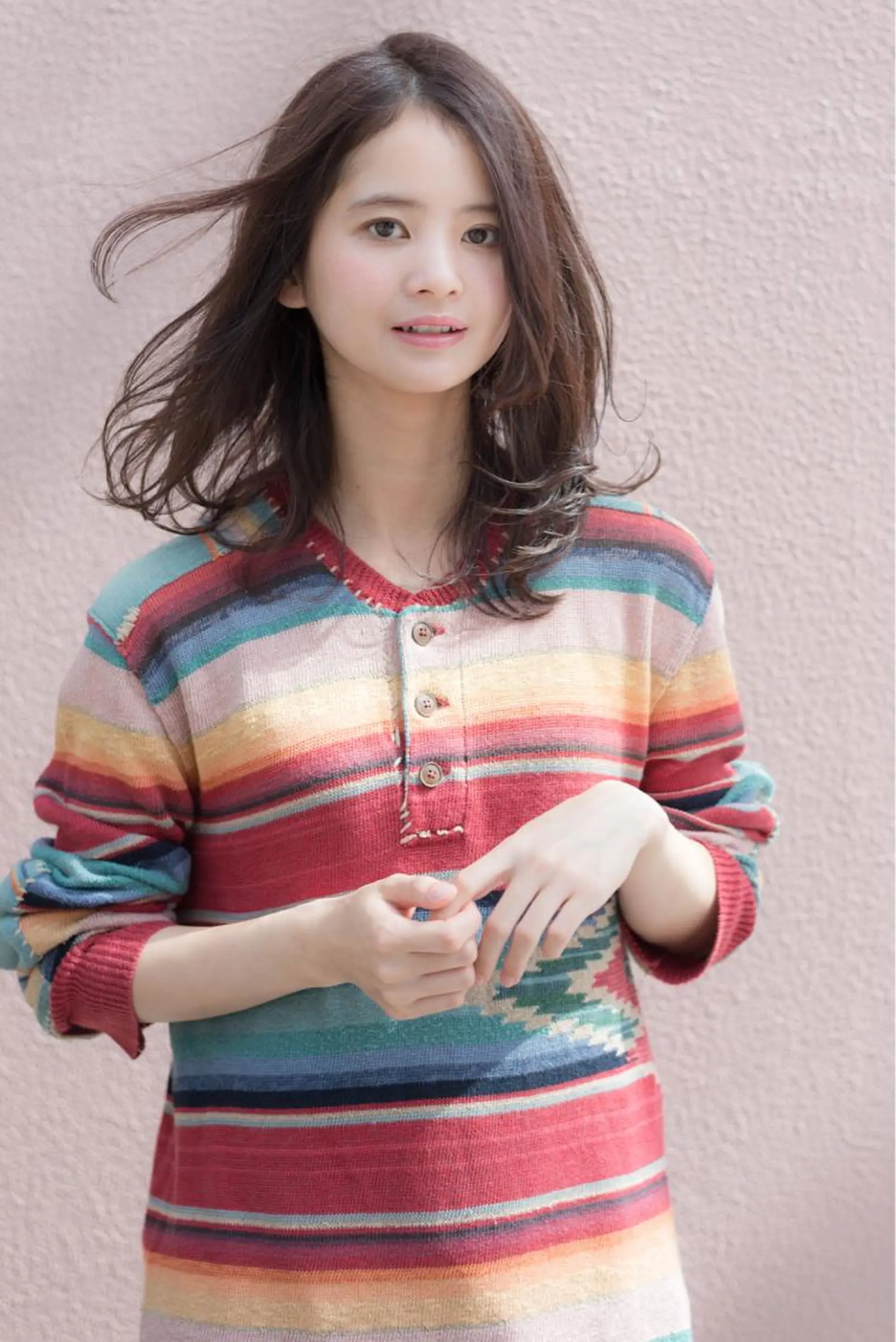 セミロング カラー パーマ セミロングパーマ デジタルパーマ GO TODAY シェアサロン 原宿本店所属・ボブ/レイヤー/ パーマ/淀川 純のヘアスタイル