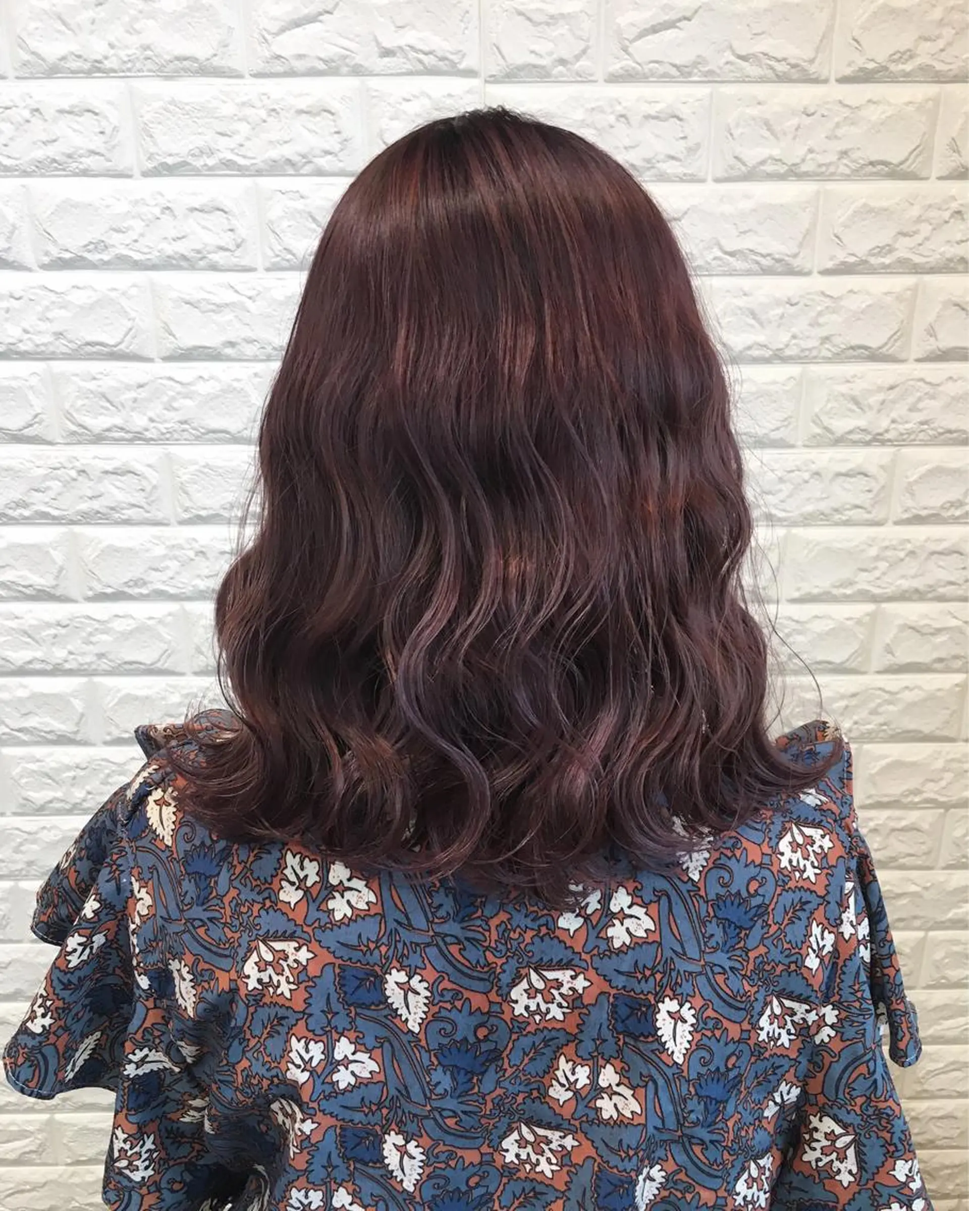 ミディアム カラー ヘアアレンジ ピンクカラー バイオレットカラー 🌿‬ ܸAir 透明感🌱西村知佳のヘアスタイル