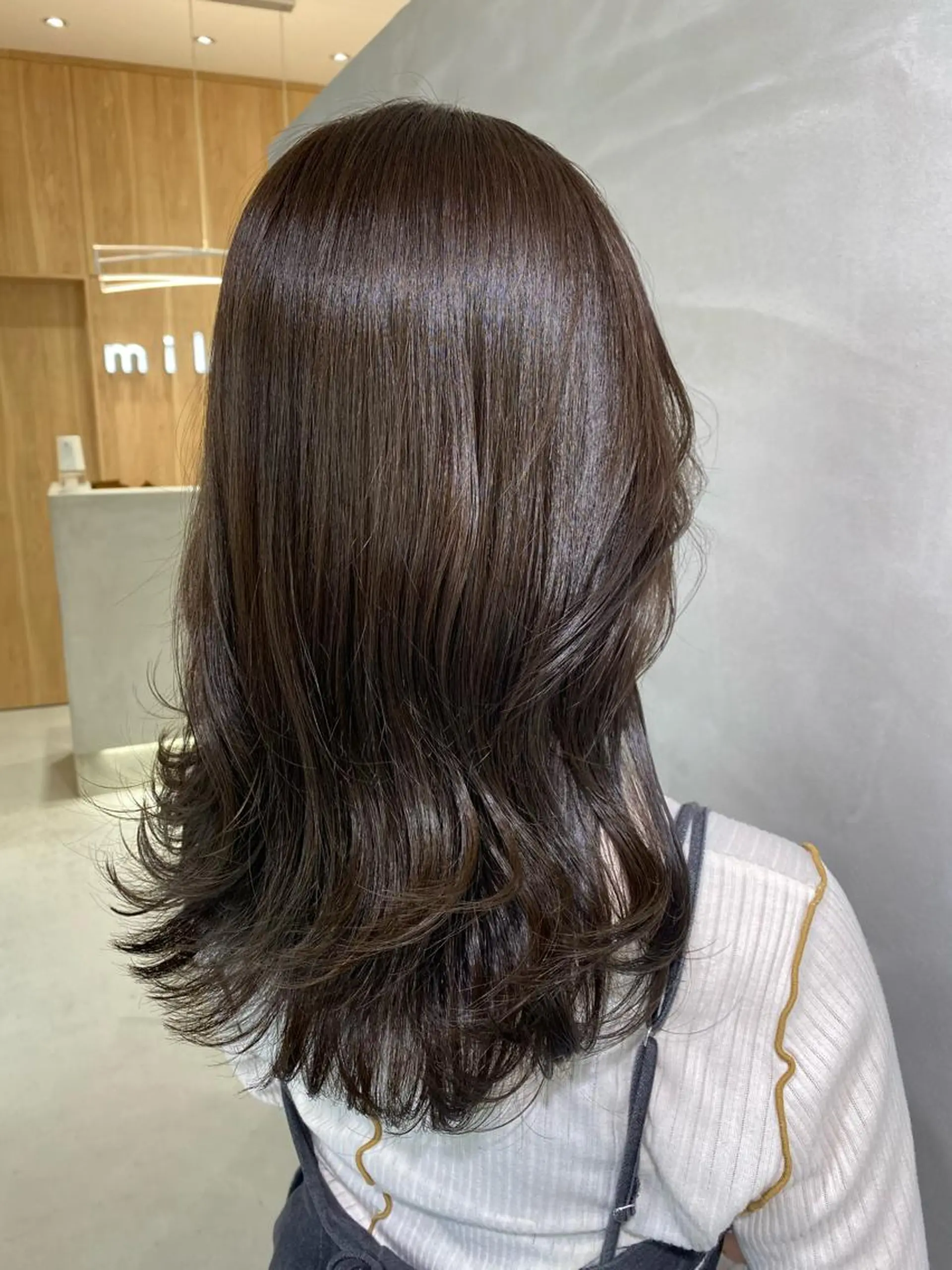 ミディアム カラー ブラウンカラー チョコレートブラウン カット ヘアカラー 半個室女性salon 🩰Natsumiのヘアスタイル