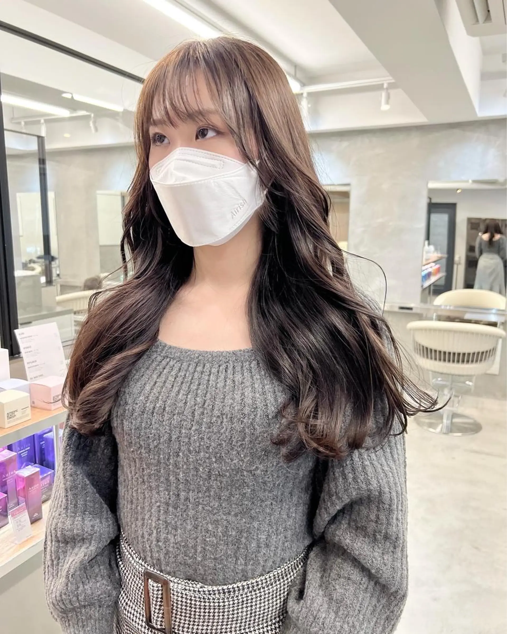 ロング カラー カット ヘアカラー トリートメント 樫原裕二 /柔らかいカラーのヘアスタイル