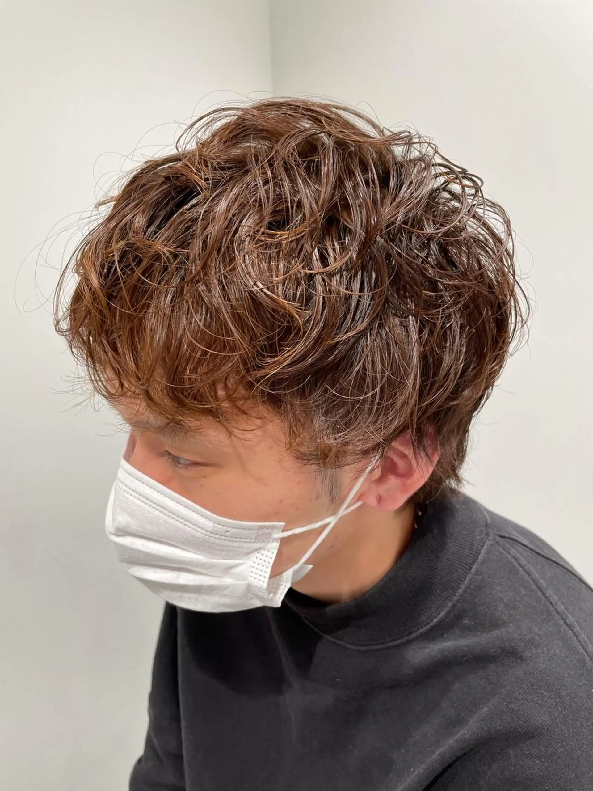 ショート カラー パーマ ヘアアレンジ メンズ パーソナルカラー合わ せたカラー🤍なつみのヘアスタイル