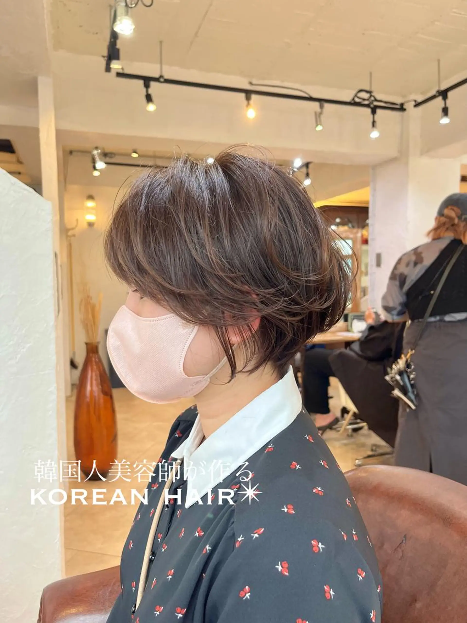 ショート ショートボブ ボブ 顔まわりレイヤー 韓国風ヘア レイヤーカット カット ヘアカラー トリートメント 本場の韓国ヘア 🇰🇷チ・ヨンジュのヘアスタイル