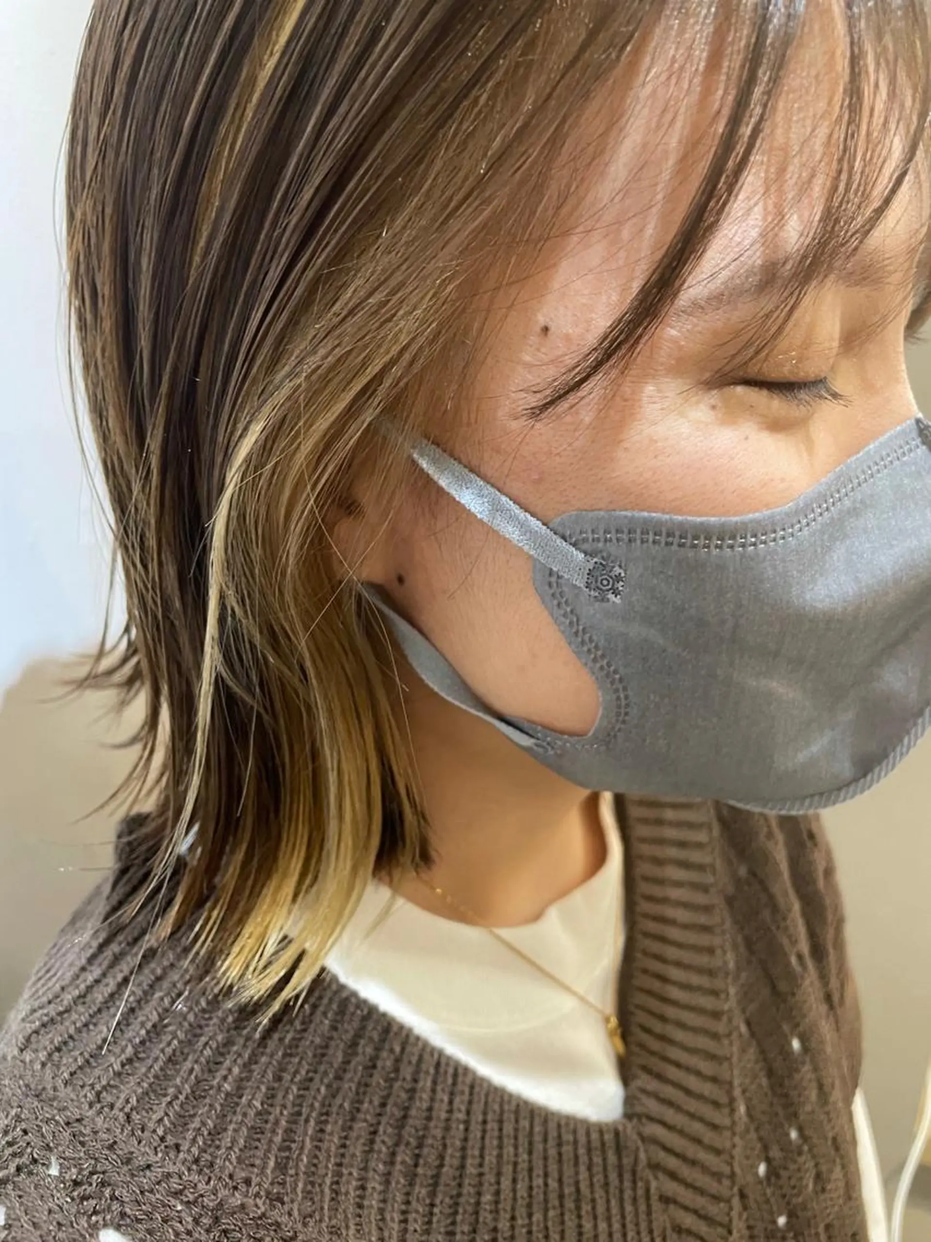 ミディアム 切りっぱなしボブ ショートボブ ミディアムパーマ ミストバング ボブ C’LD hair  produce /シールドヘア所属・モテ髪/ボブ/ショー ト/アダチフウトのヘアスタイル