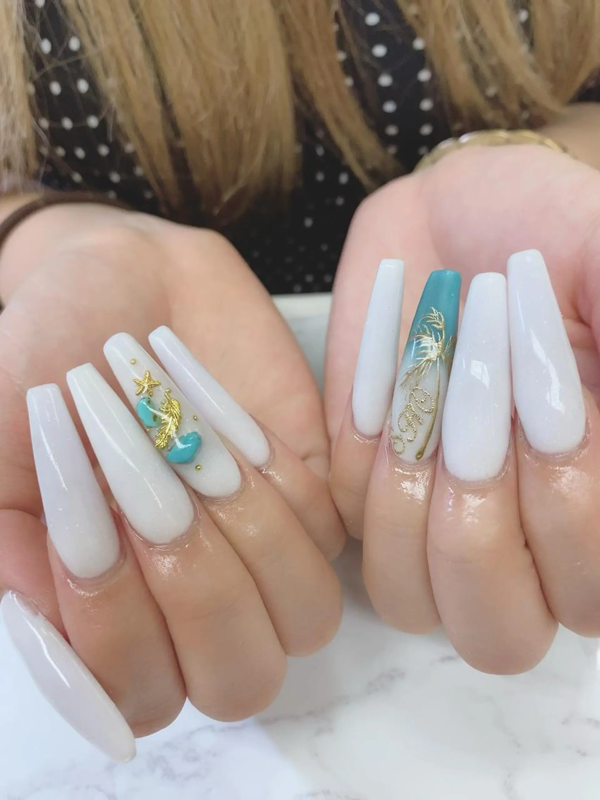 ロング ハンドネイル JNA認定講師🌸 RIEのネイルデザイン