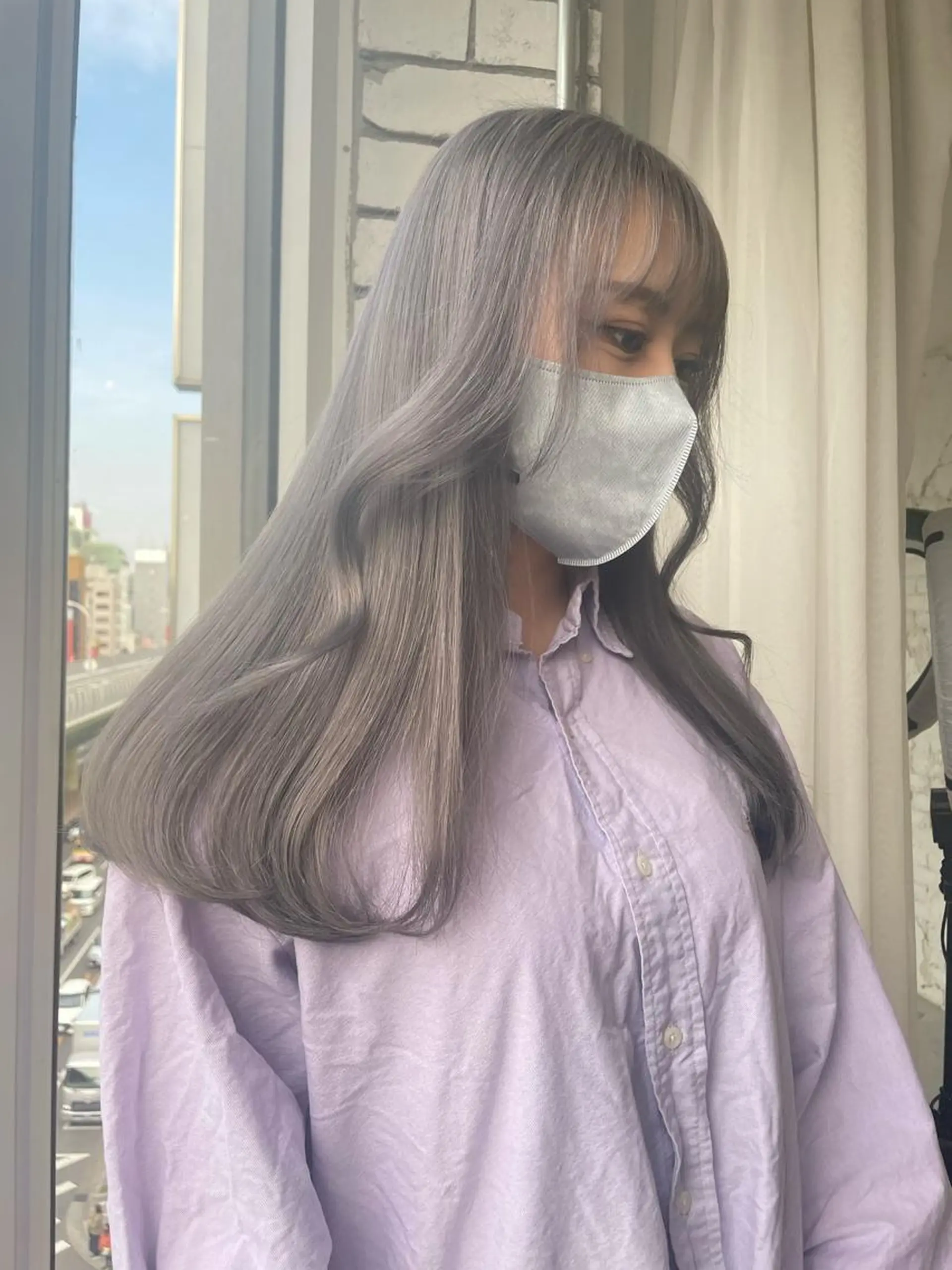 ロング カラー LUNTY NAMBA所属・艶ハイトーン👑♡ NATSUKIのヘアスタイル