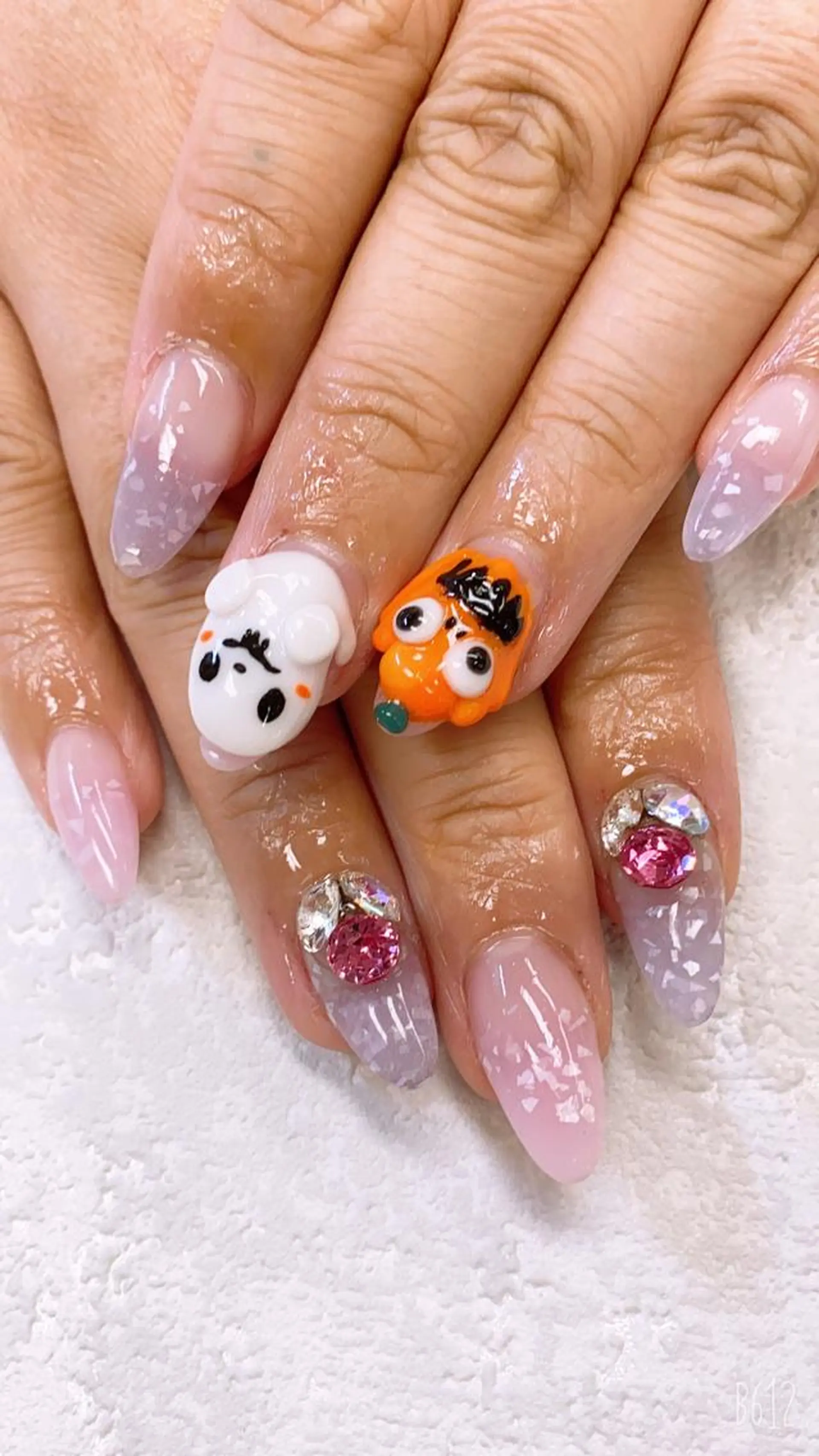 セミロング ハンドネイル JNA認定講師🌸 RIEのネイルデザイン