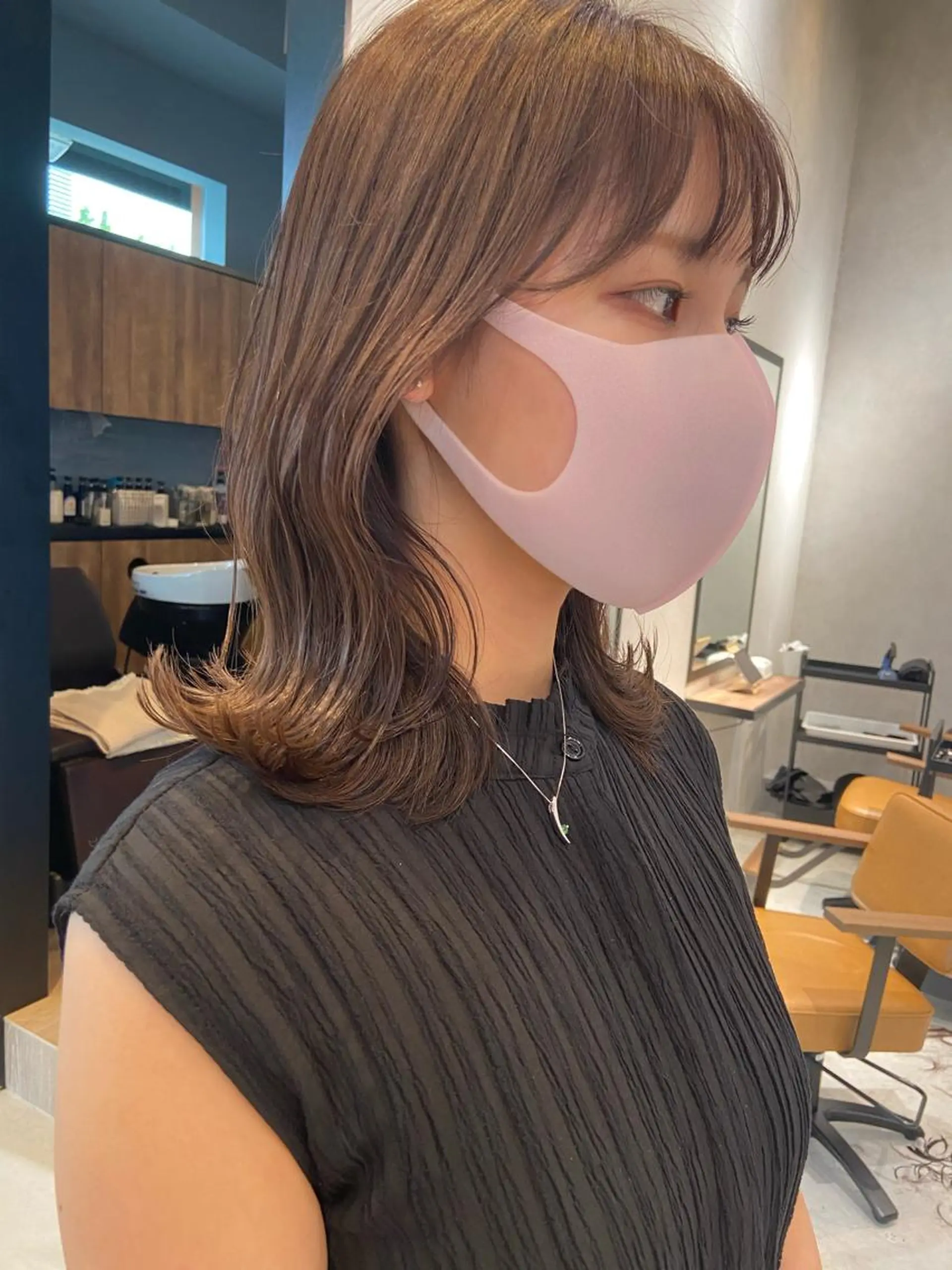 ミディアム 韓国風ヘア GLROW haruhiのヘアスタイル