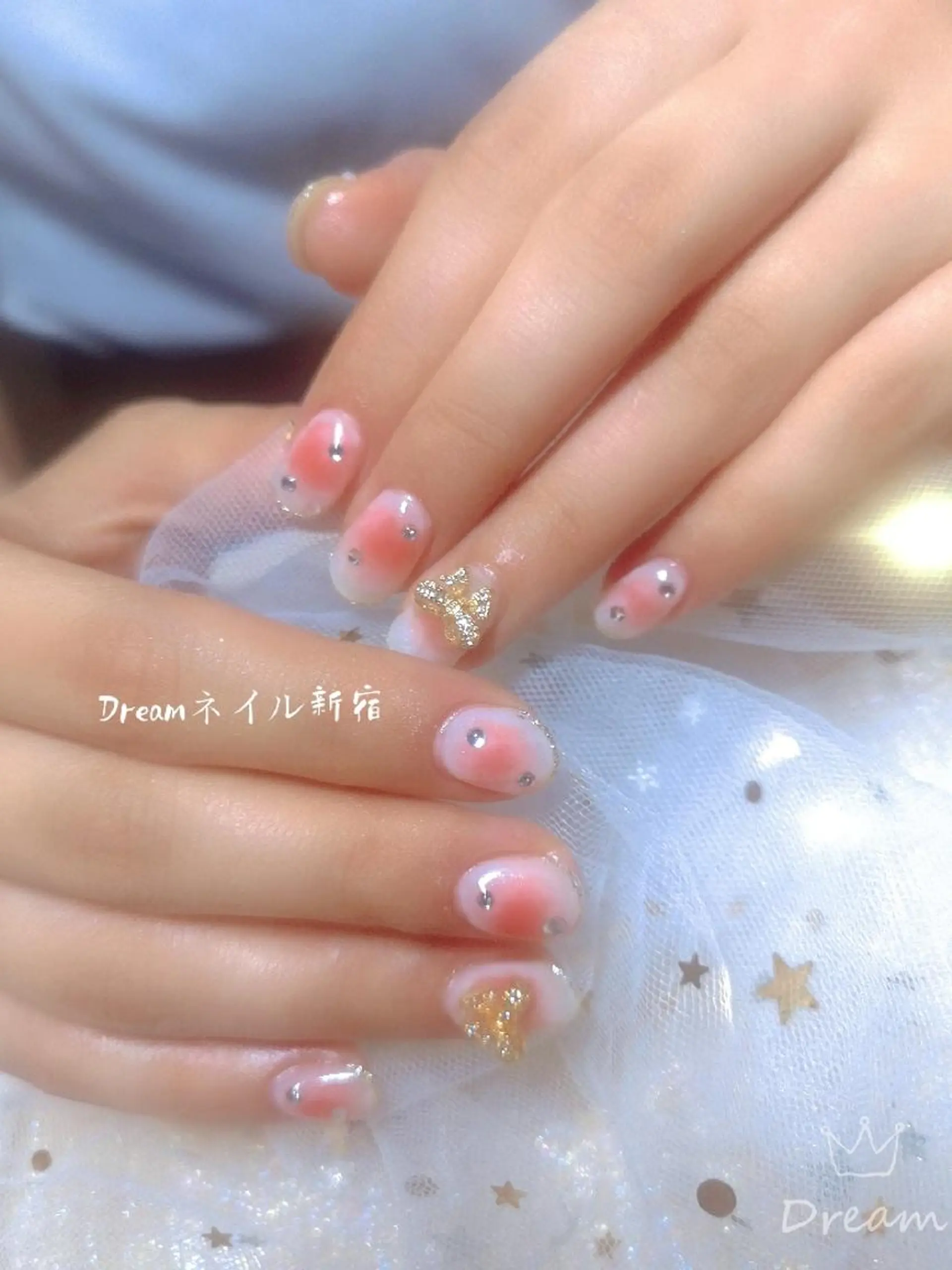 ネイル ショート チークネイル ハンドネイル ネイリストゆか💅 長さだし、深爪矯正のネイルデザイン