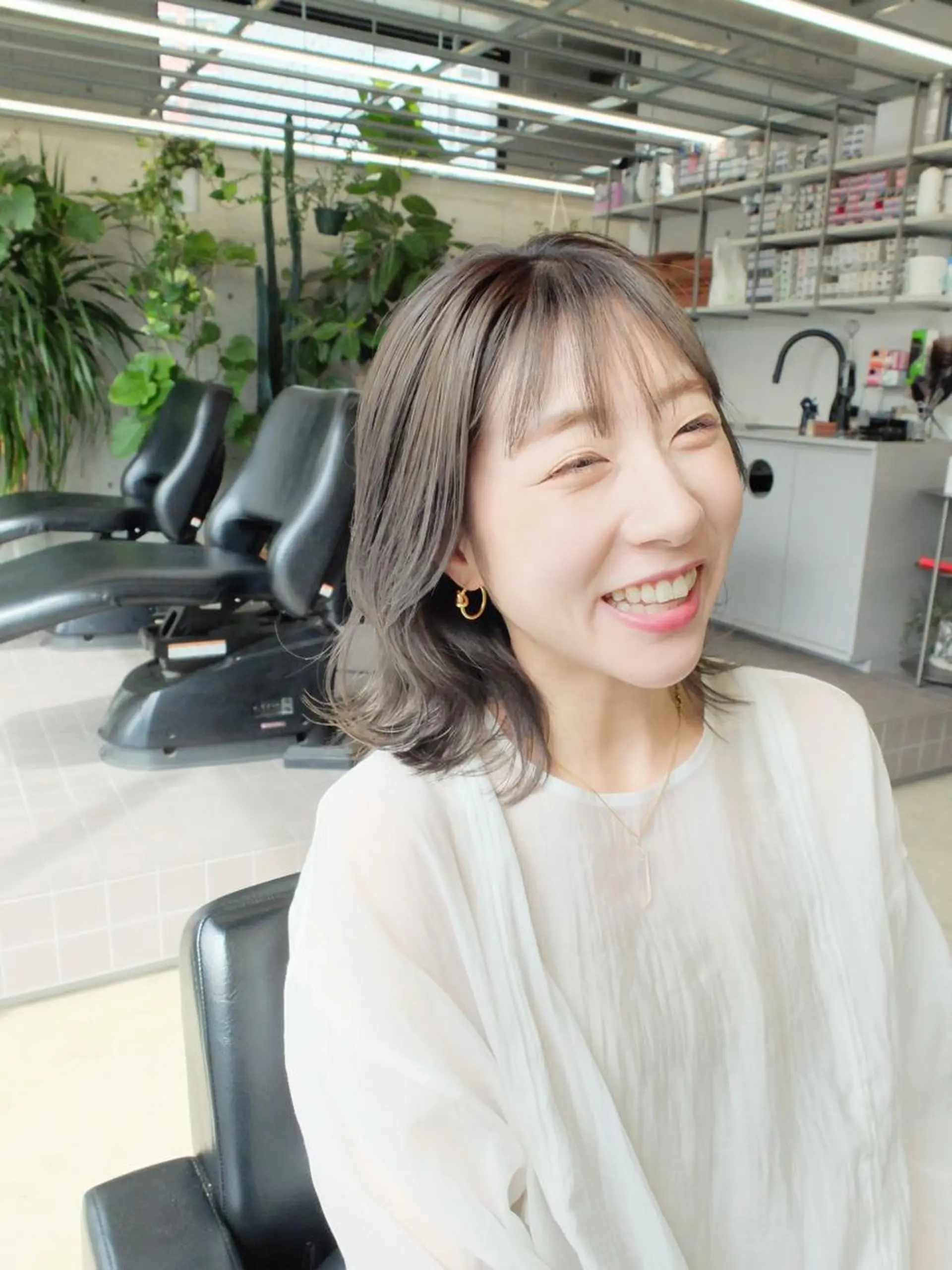 セミロング カラー ヘアカラー ダブルカラー/ ケアブリーチ/クニトのヘアスタイル