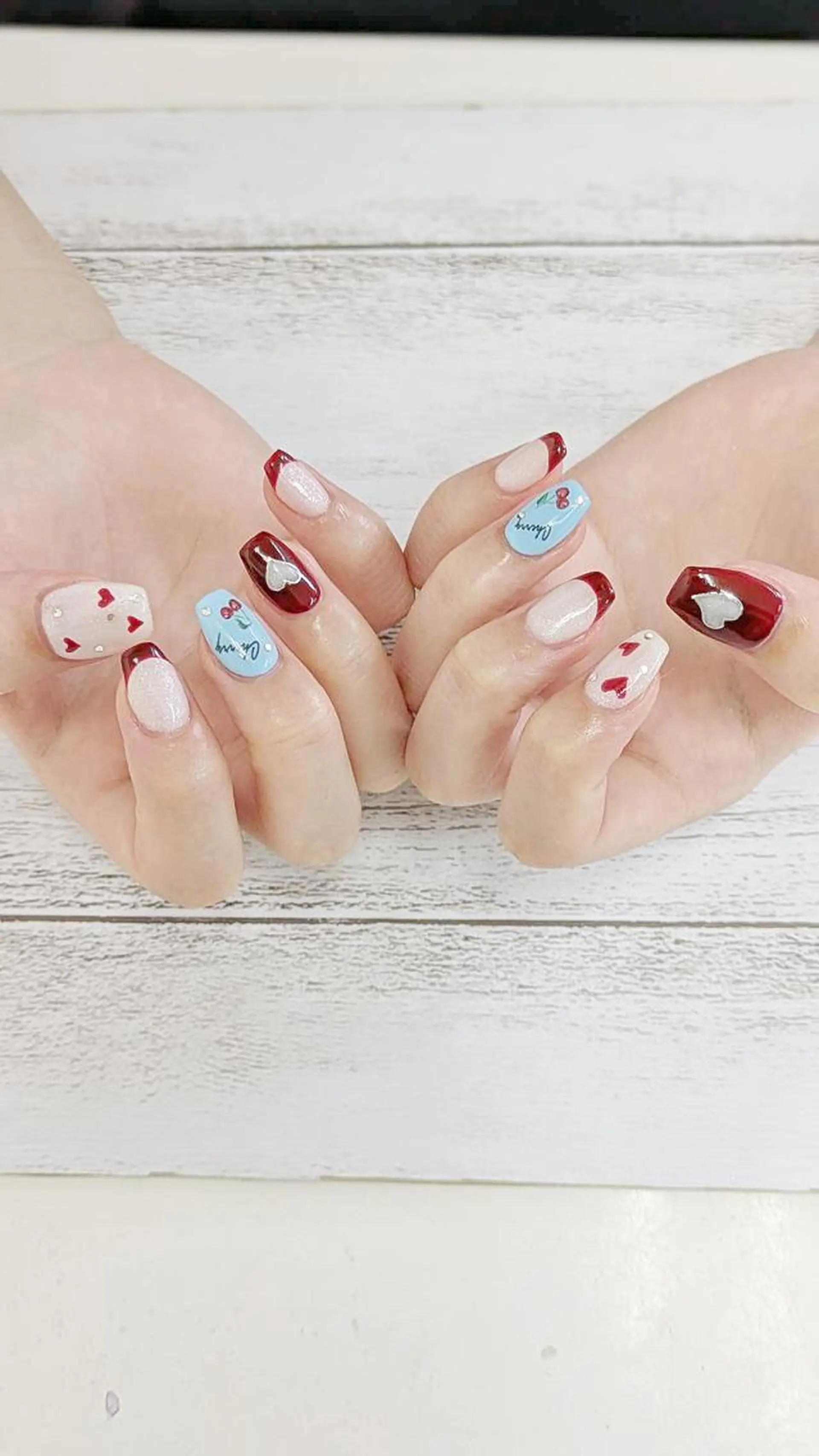 ネイル 長さ出し ジェルネイル 持ち込み パラジェル 春ネイル ハンドネイル リラネイル すみれのネイルデザイン