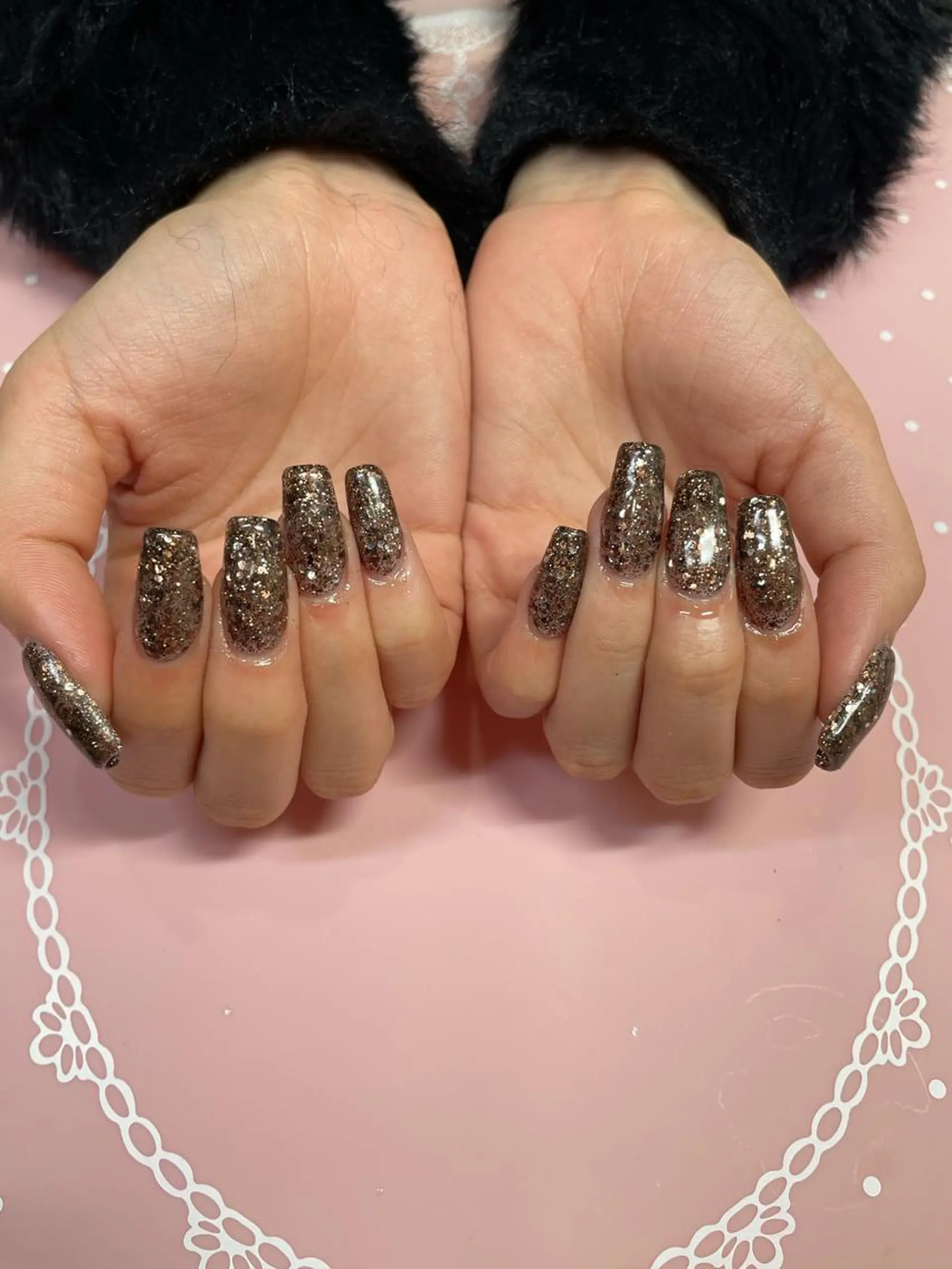 ミディアム ネイル ハンドネイル 《LB》ラブリエ Nail&eyeのマツエク・マツパデザイン