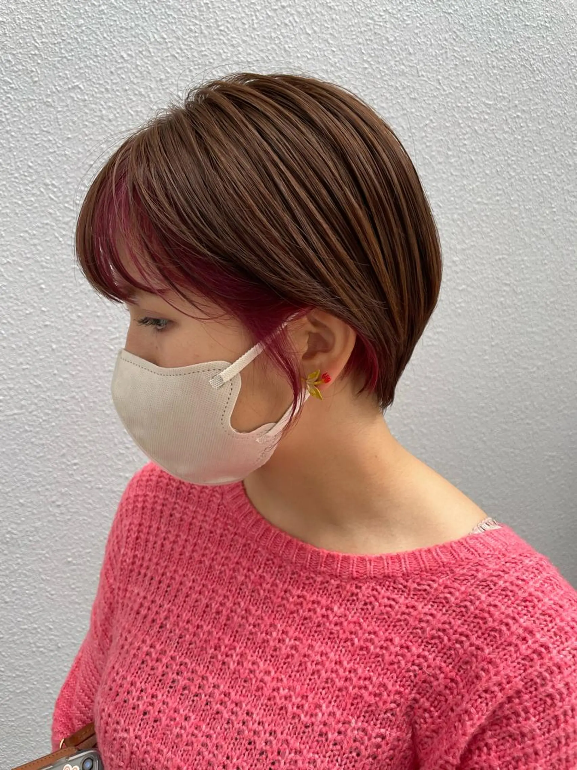 ショート 切りっぱなしボブ ショートボブ 丸みショート ミストバング ボブ モテ髪/ボブ/ショー ト/アダチフウトのヘアスタイル