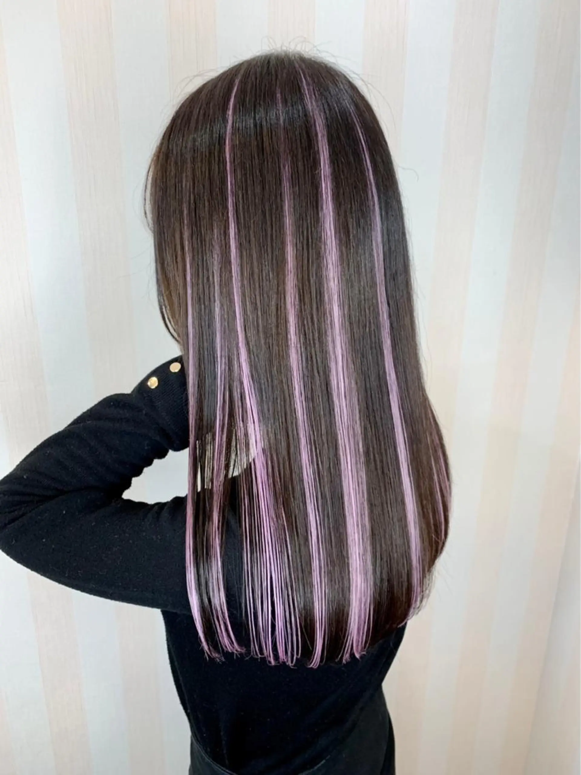 セミロング カラー シールエクステ ハイライトカラー エクステ ハイライト エクステ LAME 【レイム】のヘアスタイル