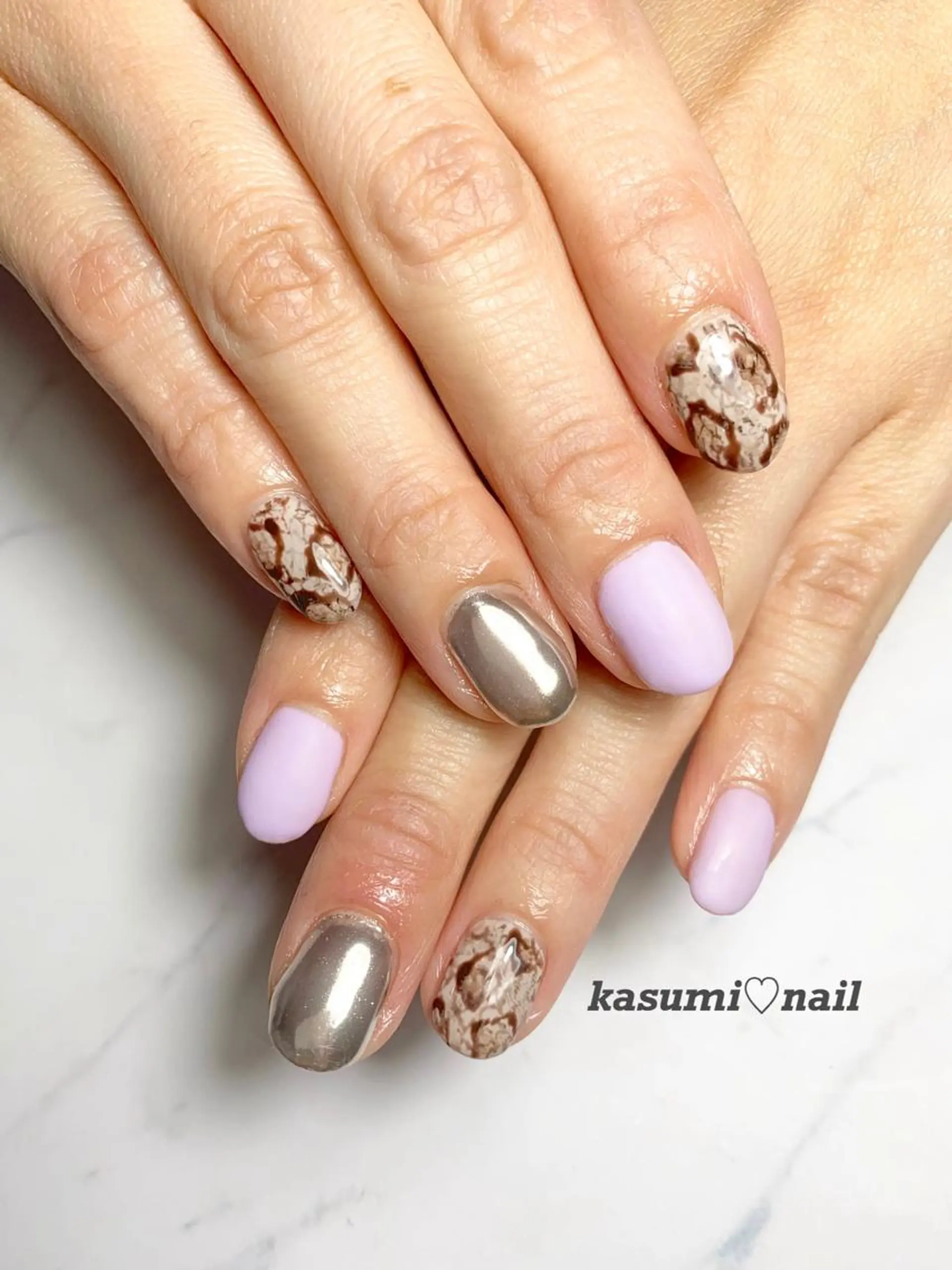 ネイル アートネイル フットネイル ジェルネイル ラメ(グリッター) ミラーネイル KASUMI♡ Nailのネイルデザイン