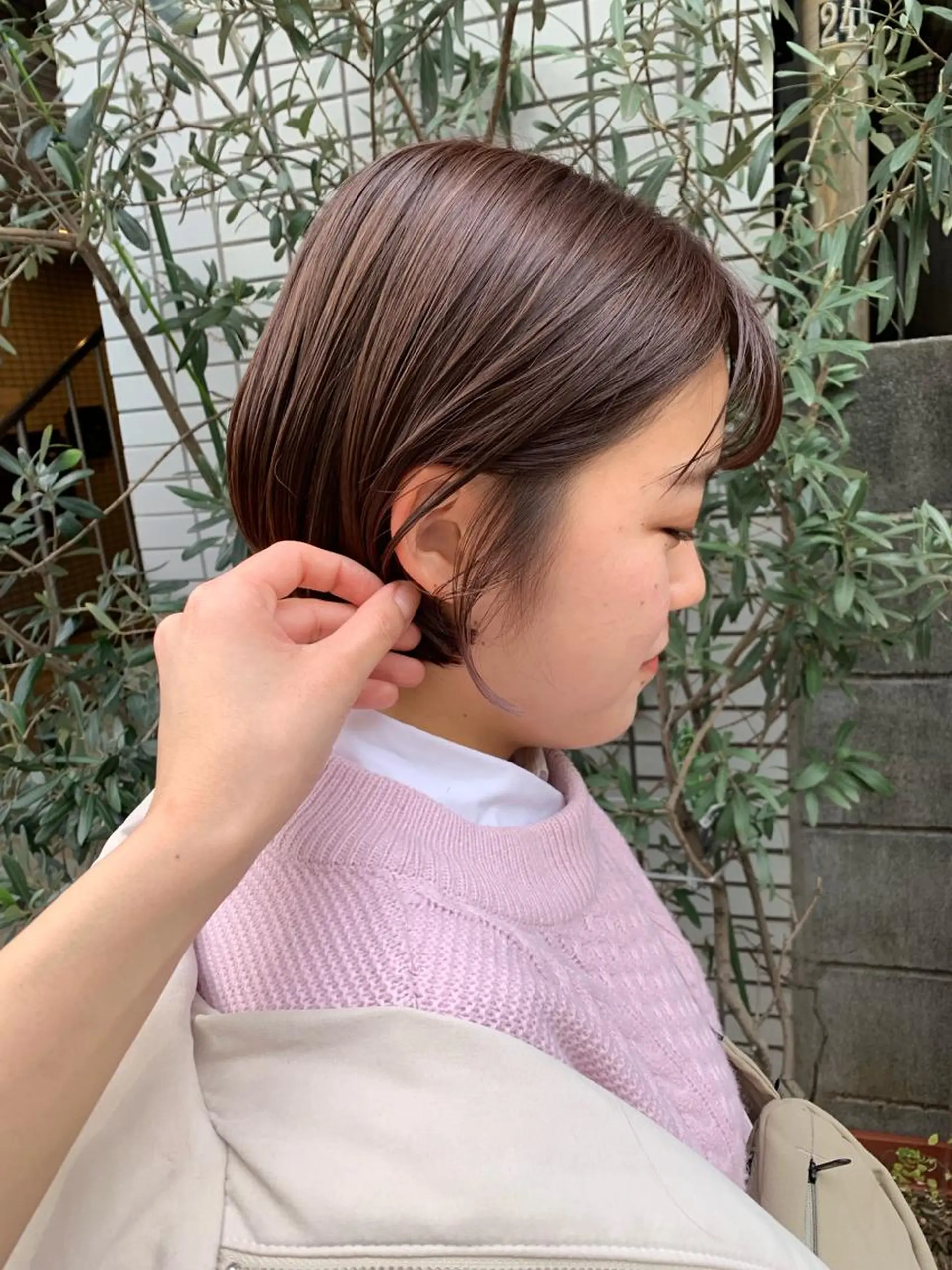 ミディアム カラー ヘアアレンジ 🫧透明感カラー/ ボブ/小笠原汐海🪽のヘアスタイル