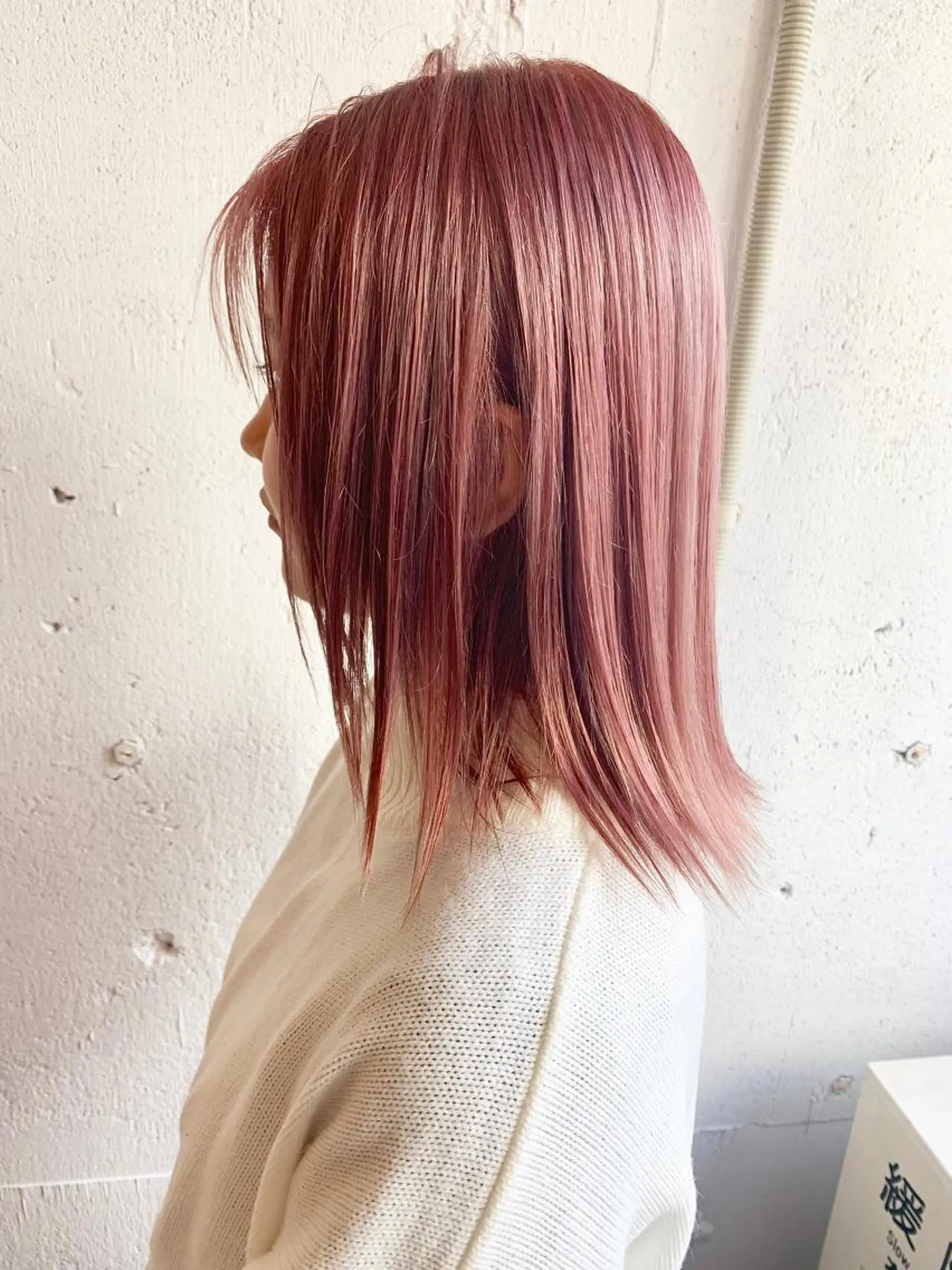 ミディアム カラー グレージュ イルミナカラー ピンクカラー Fuuu《フゥ》所属・シノザキ シンゴのヘアスタイル