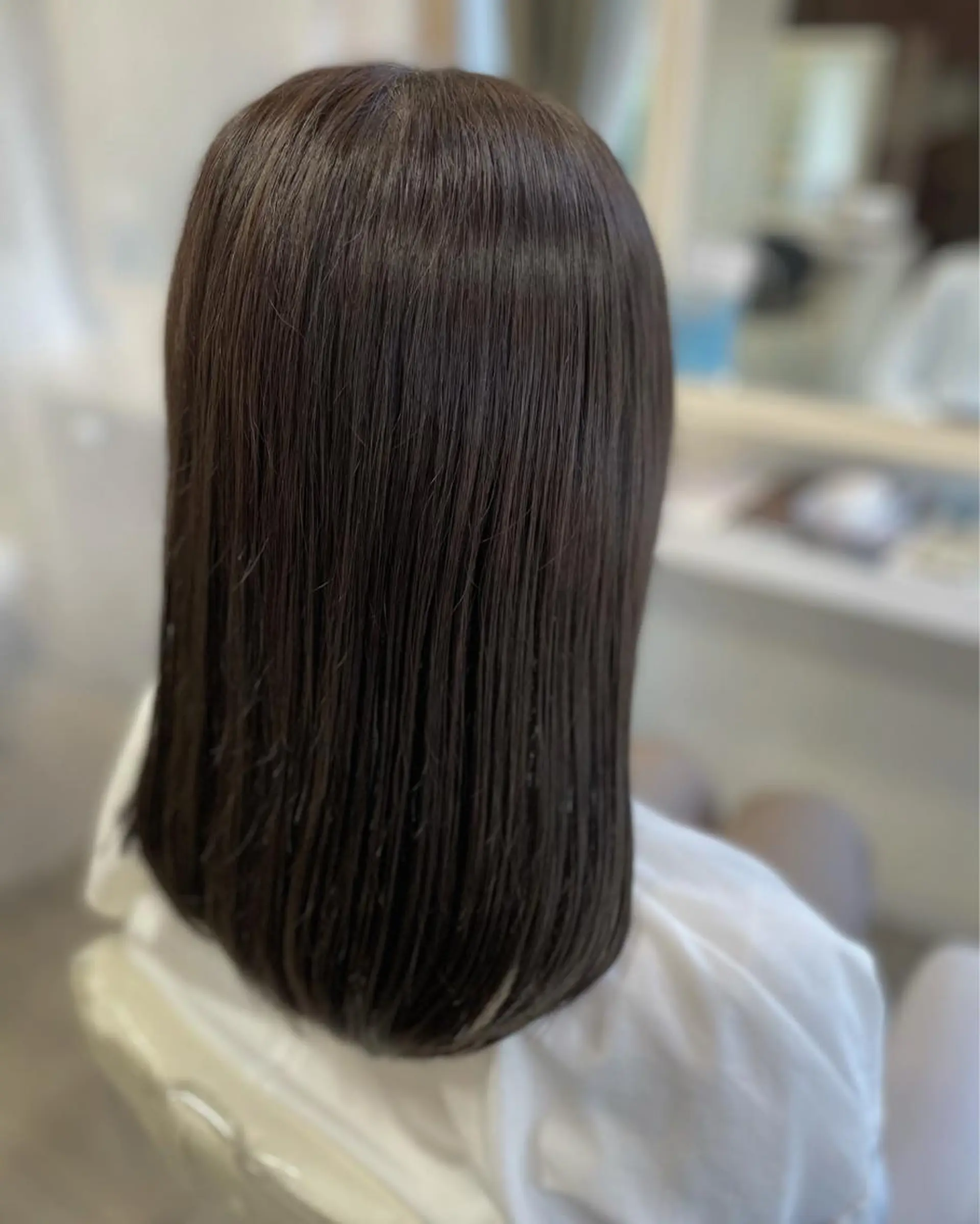 ミディアム カラー カット トリートメント いけがみ ゆかなのヘアスタイル