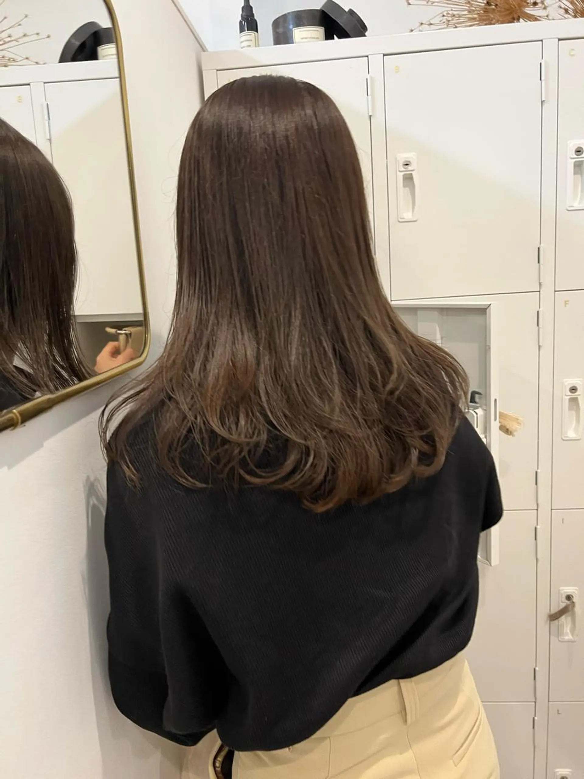 ミディアム カラー レイヤーカット ボブパーマNo.1のヘアスタイル