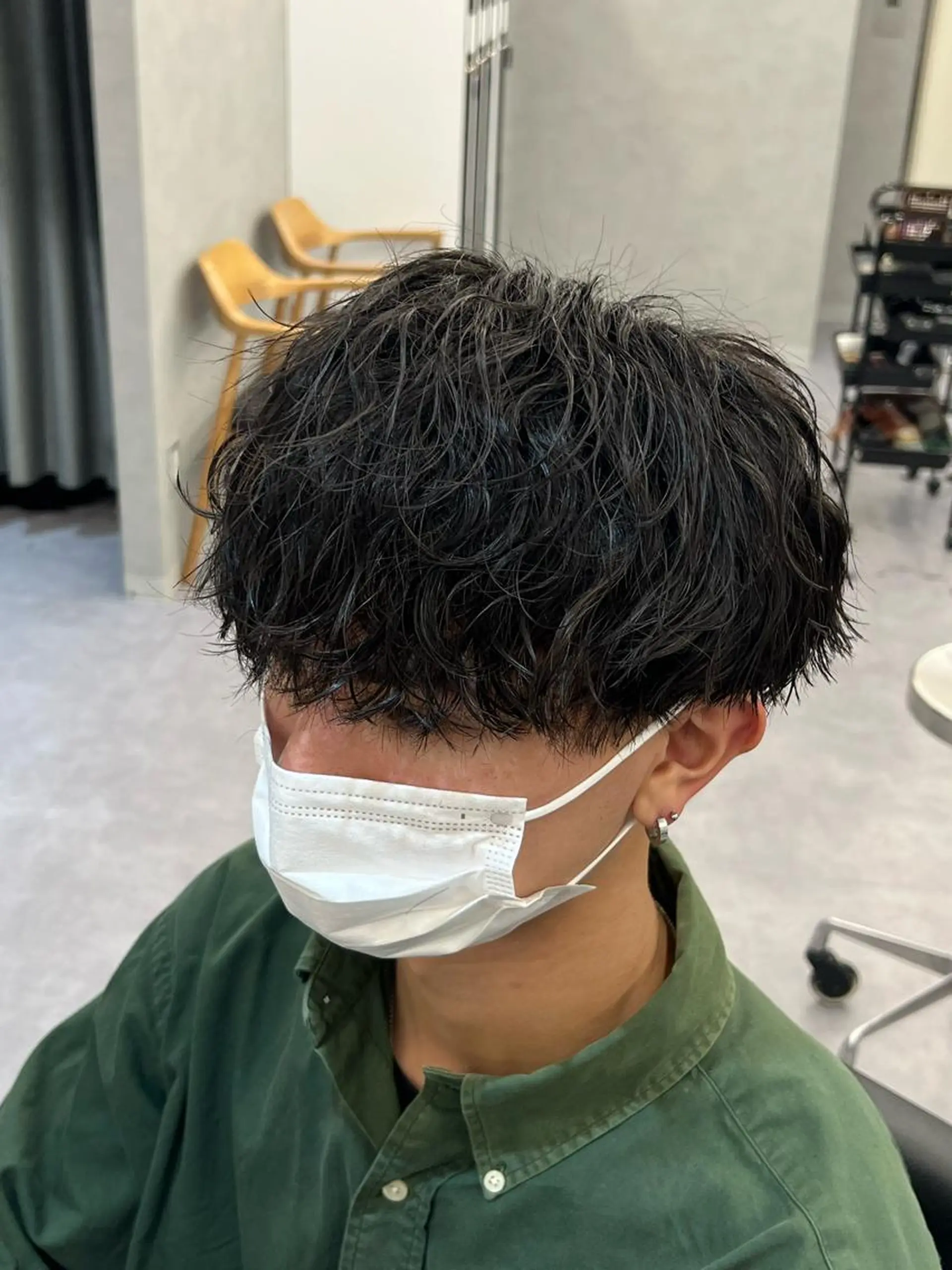 パーマ メンズ カット パーマ 浜野 泰斗のヘアスタイル