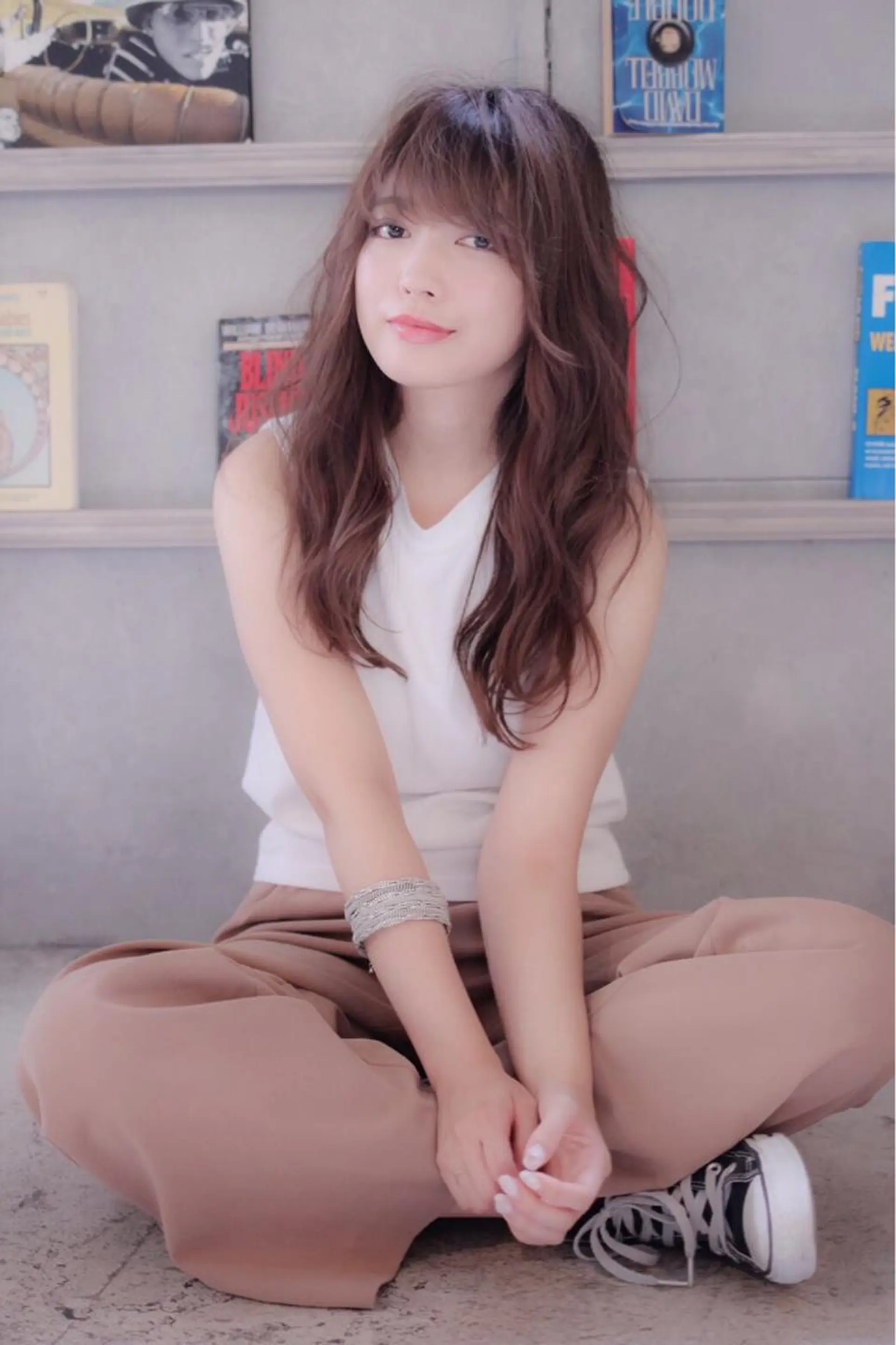 ミディアム セミロング ロング カラー パーマ ブラウンカラー ピンクカラー ピンクブラウン レイヤーカット ヘアカラー トリートメント Chlom🌿Top Stylist沖田のヘアスタイル