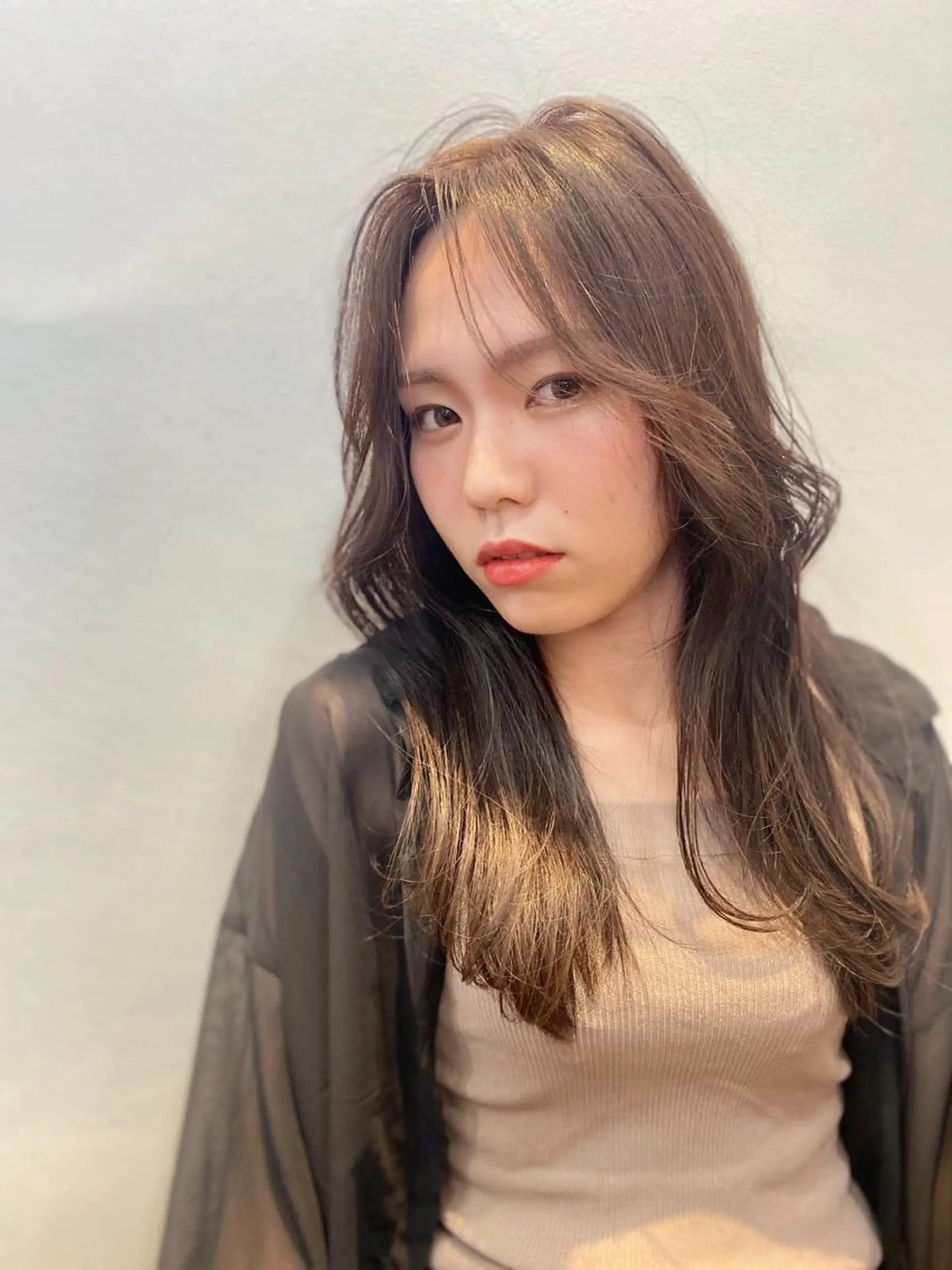 セミロング 23°NADAUN所属・岐阜1番韓国ヘア/ 星羅/23°のヘアスタイル