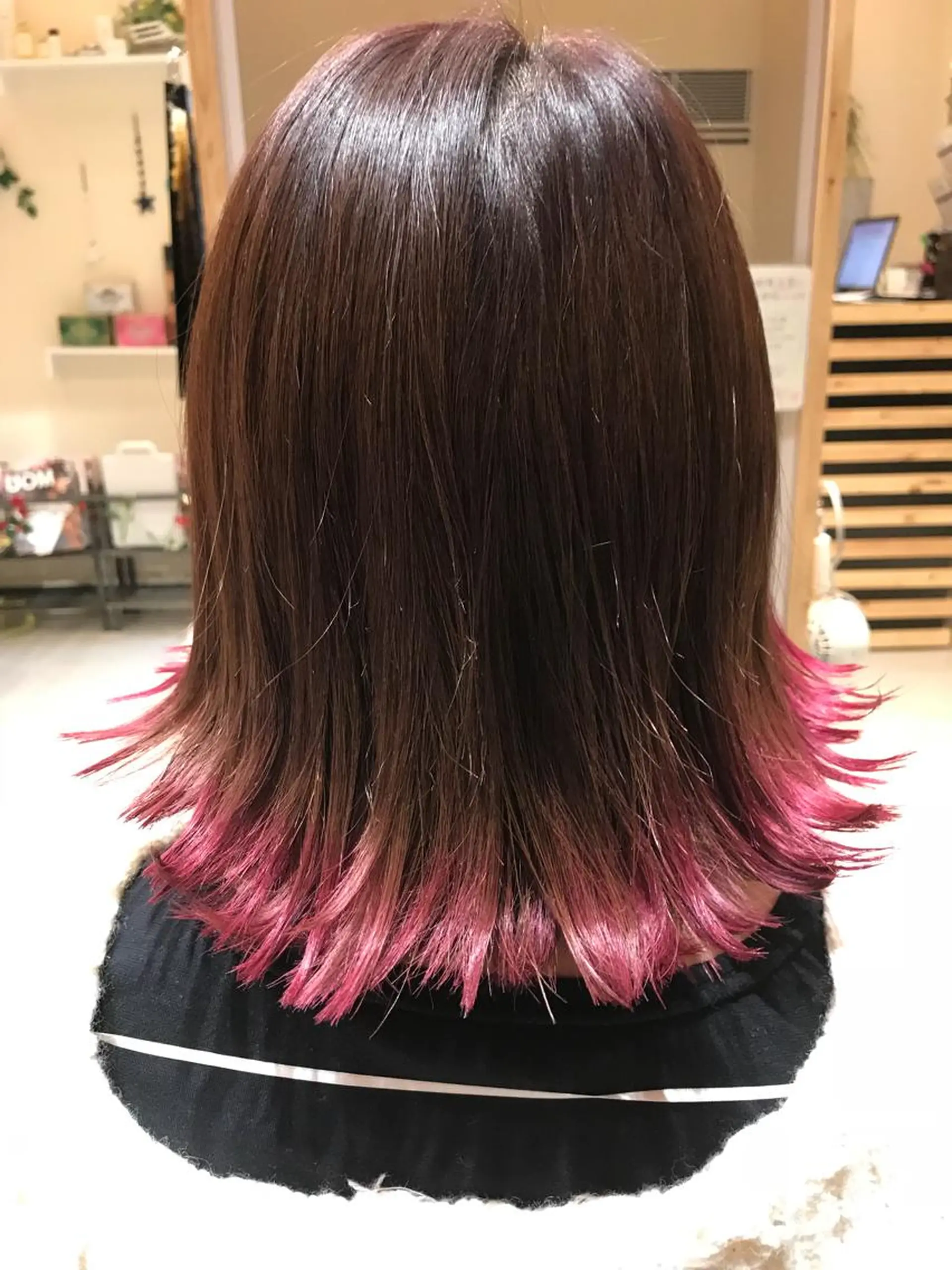 ショート カラー グラデーションカラー ピンクカラー ボブ 大久保 隆蔵のヘアスタイル