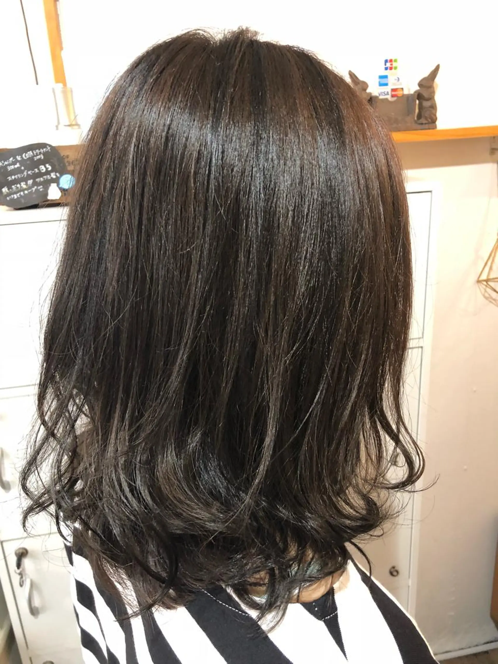 ミディアム カラー カット ヘアカラー トリートメント レボルトヘアー松戸店所属・ささざわ あやこのヘアスタイル