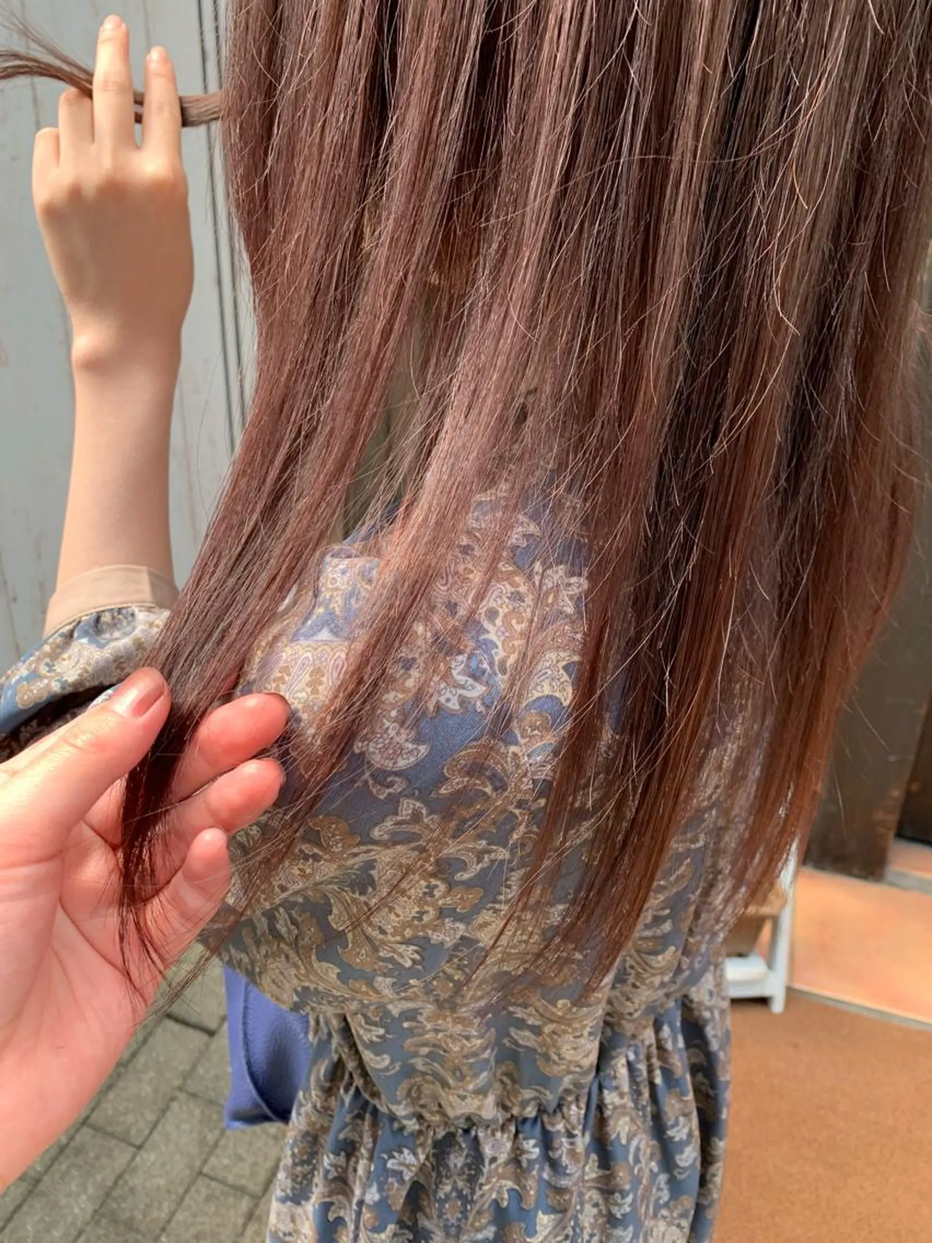 ロング カラー ベージュカラー ピンクカラー ピンクベージュ ヘアカラー ayaka 大宮のヘアスタイル