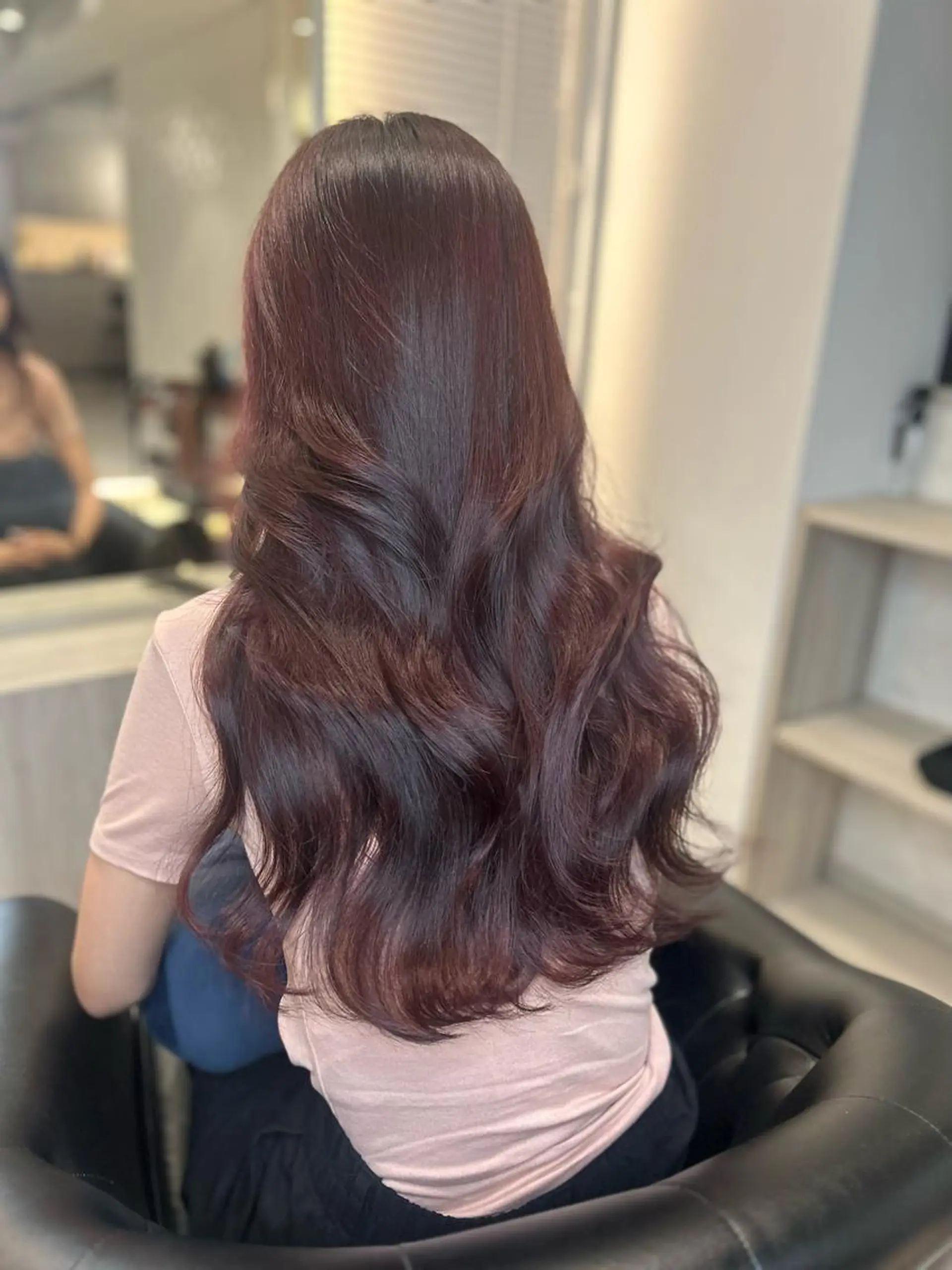 ロング カラー カット ヘアカラー トリートメント &chaLme   心斎橋所属・emi/髪質改善/ 韓国風/艶カラーのヘアスタイル