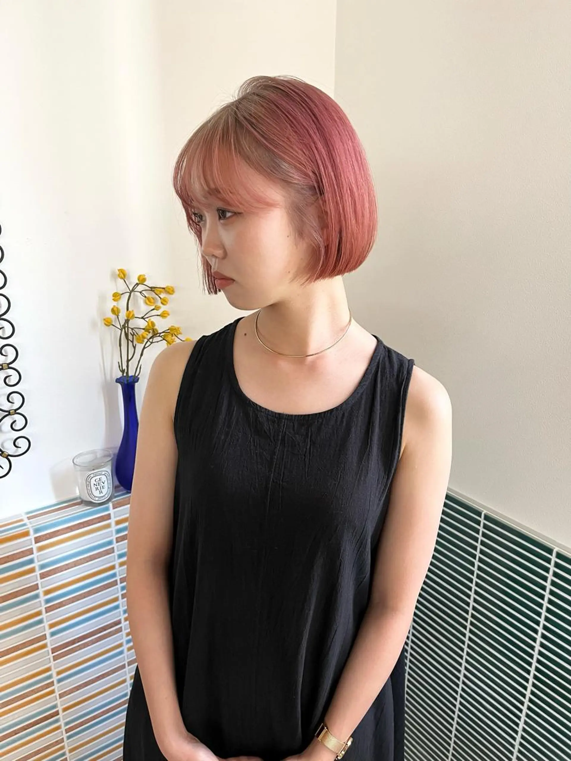 ミディアム カラー ベージュカラー ブリーチ ピンクカラー カット ヘアカラー トリートメント 🩷ハイトーン透明感 レイヤー🩷ユリカのヘアスタイル