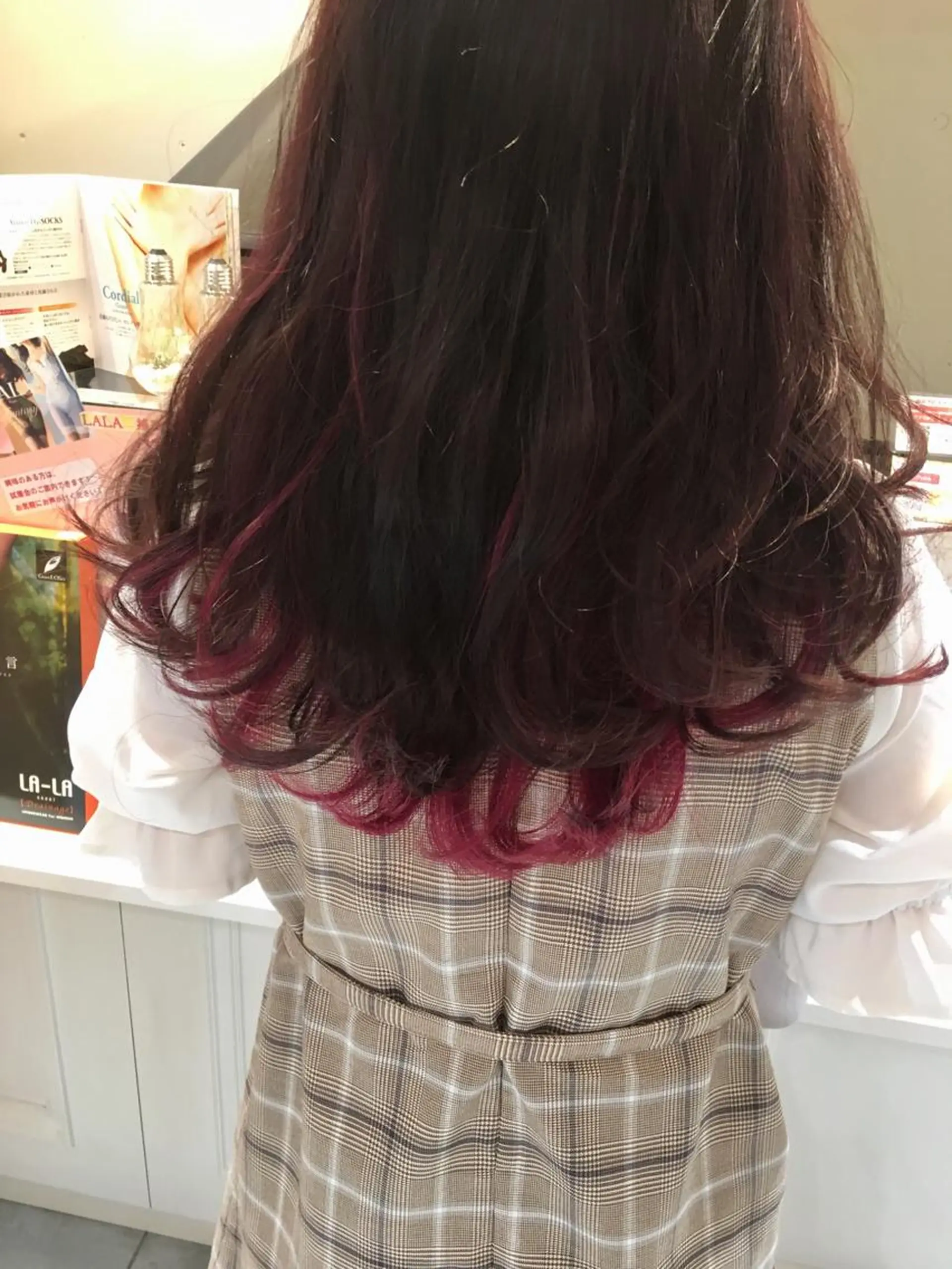 ロング カラー ヘアアレンジ ハイライトカラー インナーカラー ハイライト トリートメント fukuyasu rikaのネイルデザイン