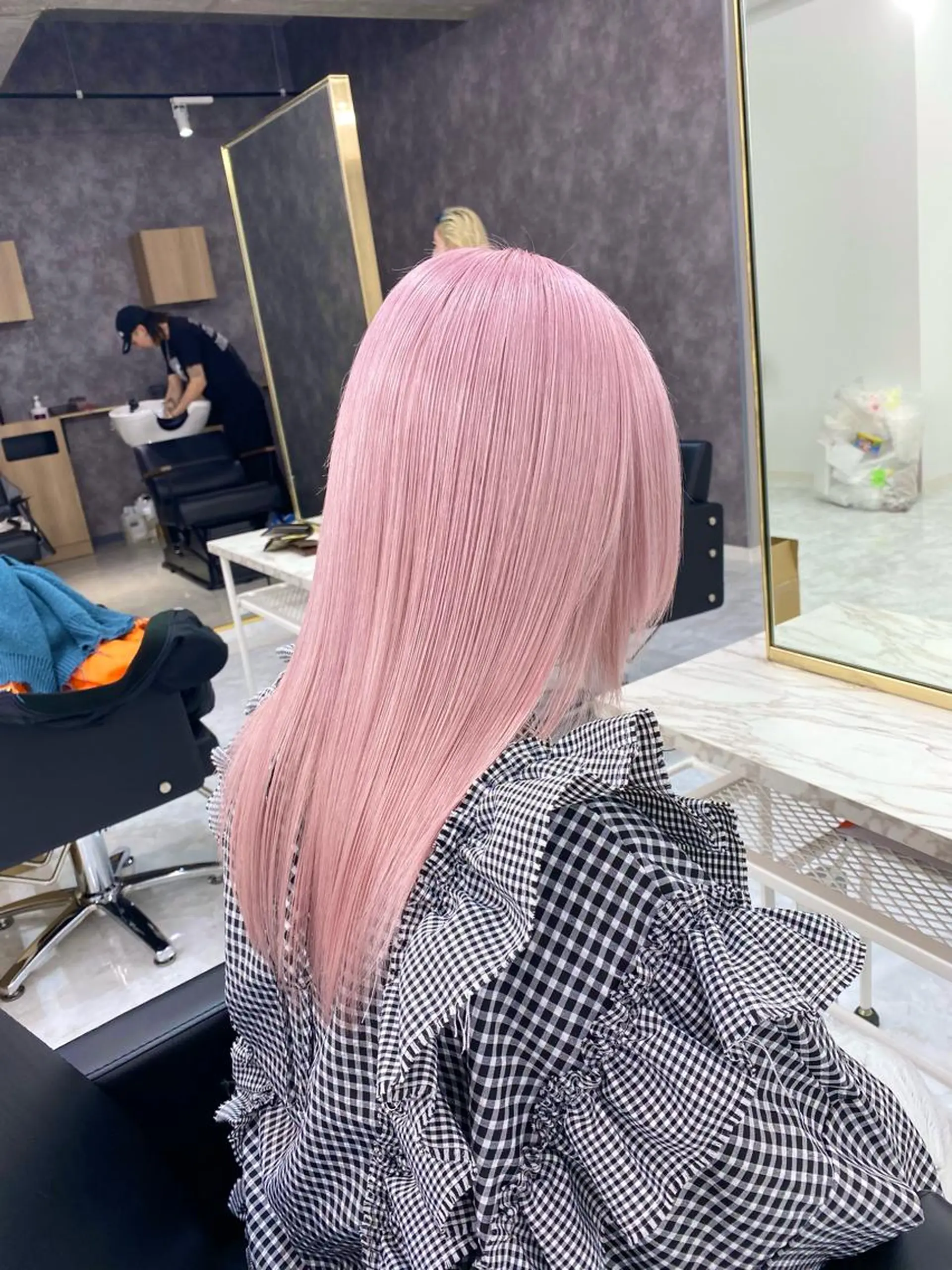ロング カラー パーマ ヘアアレンジ メンズ キッズ ネイル マツエク・マツパ アイブロウ メンズバレイヤージュ メンズブリーチ メンズハイライト メンズハイトーン メンズインナーカラー カット ヘアカラー トリートメント ✨艶ハイトーン/ 💗モモ໒꒱のヘアスタイル